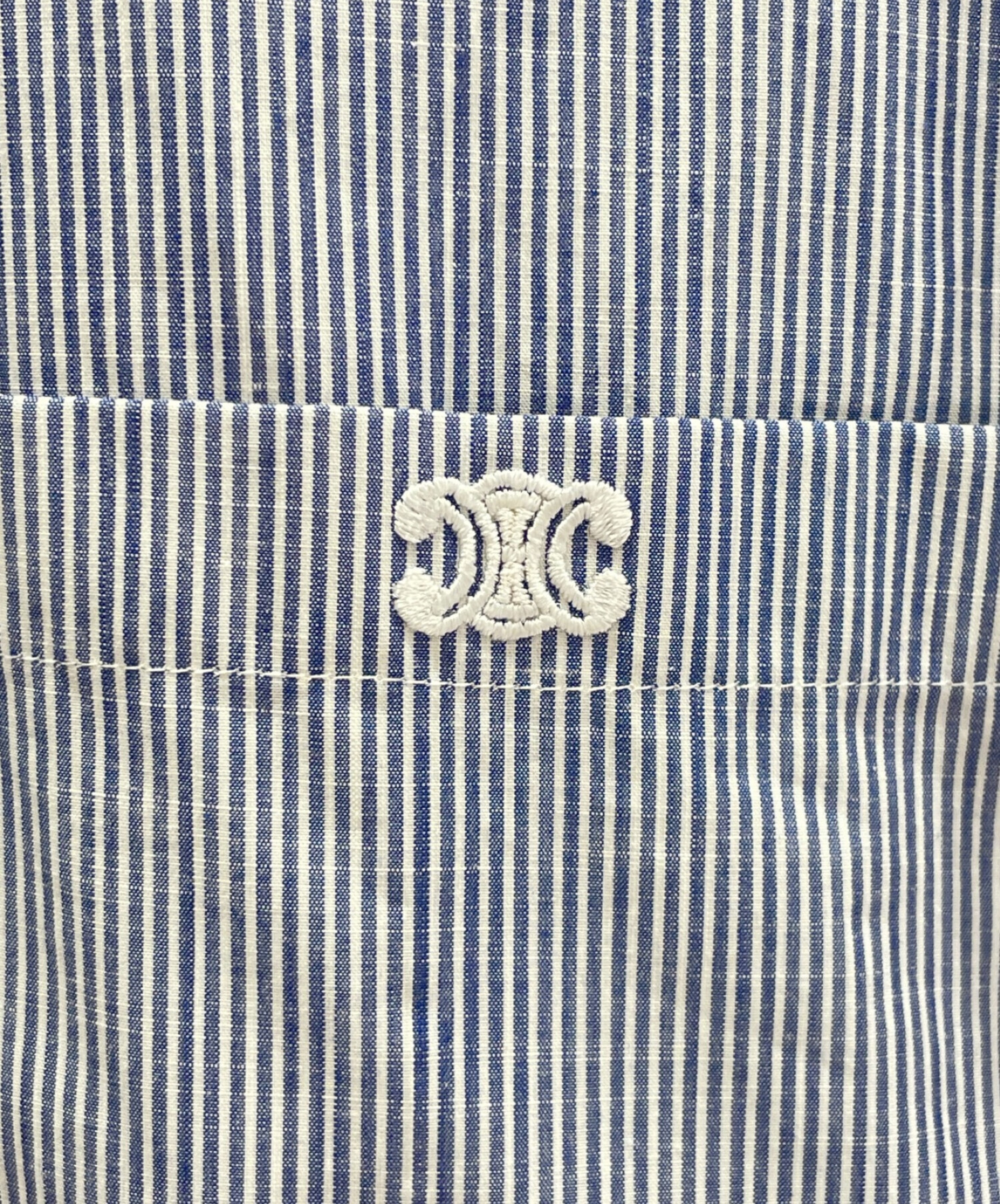 中古・古着通販】CELINE (セリーヌ) ストライプ オーバーサイズ シャツ