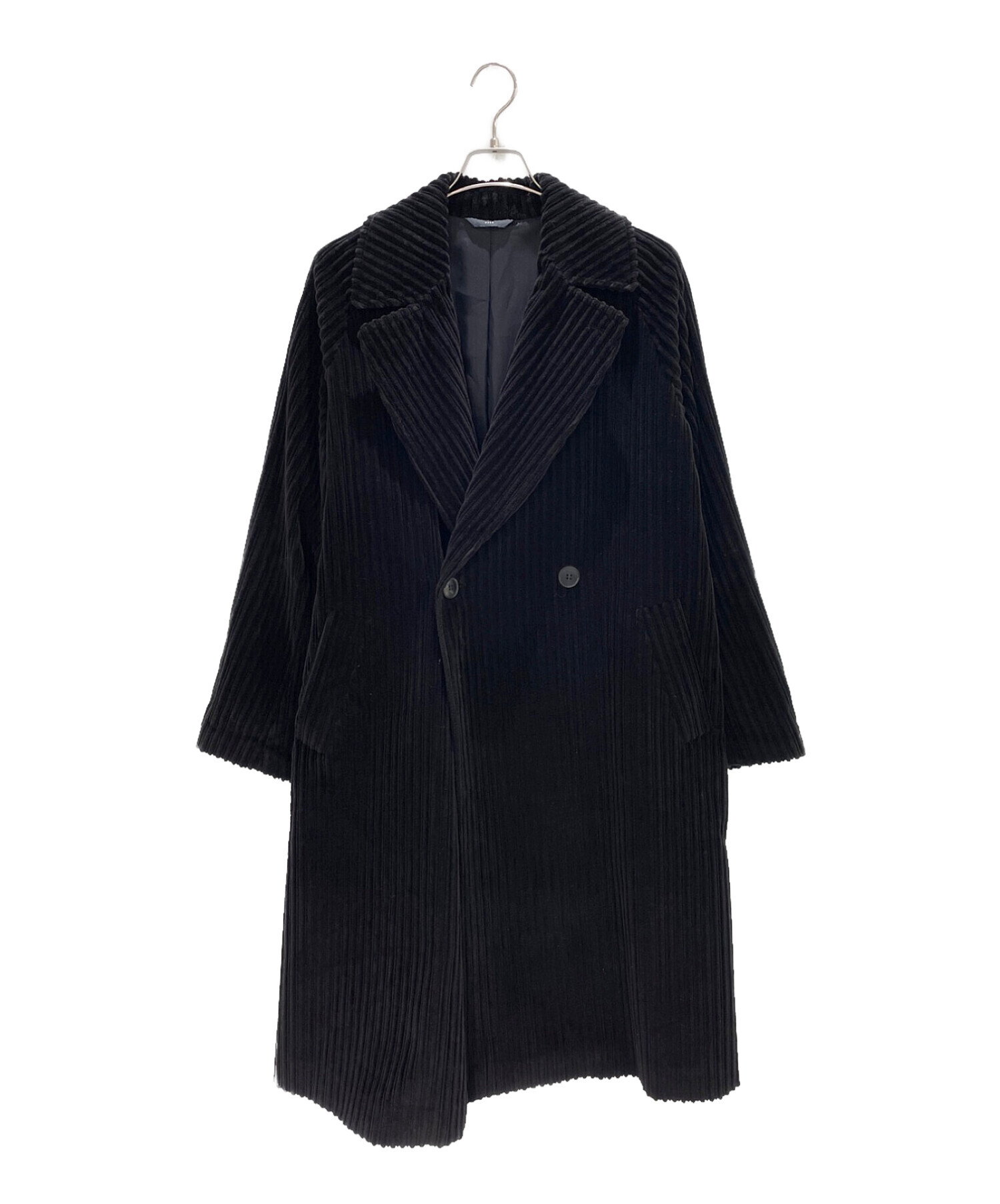 中古・古着通販】HEVO (イーヴォ) ベロアダブルブレストロングコート 
