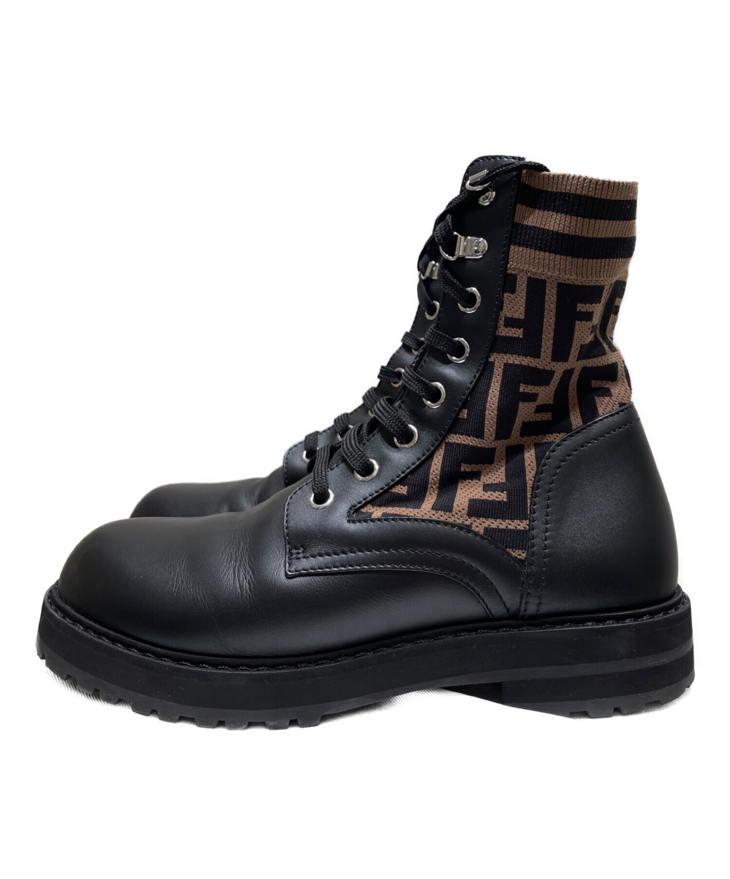 中古・古着通販】FENDI (フェンディ) コンバットズッカレザーブーツ