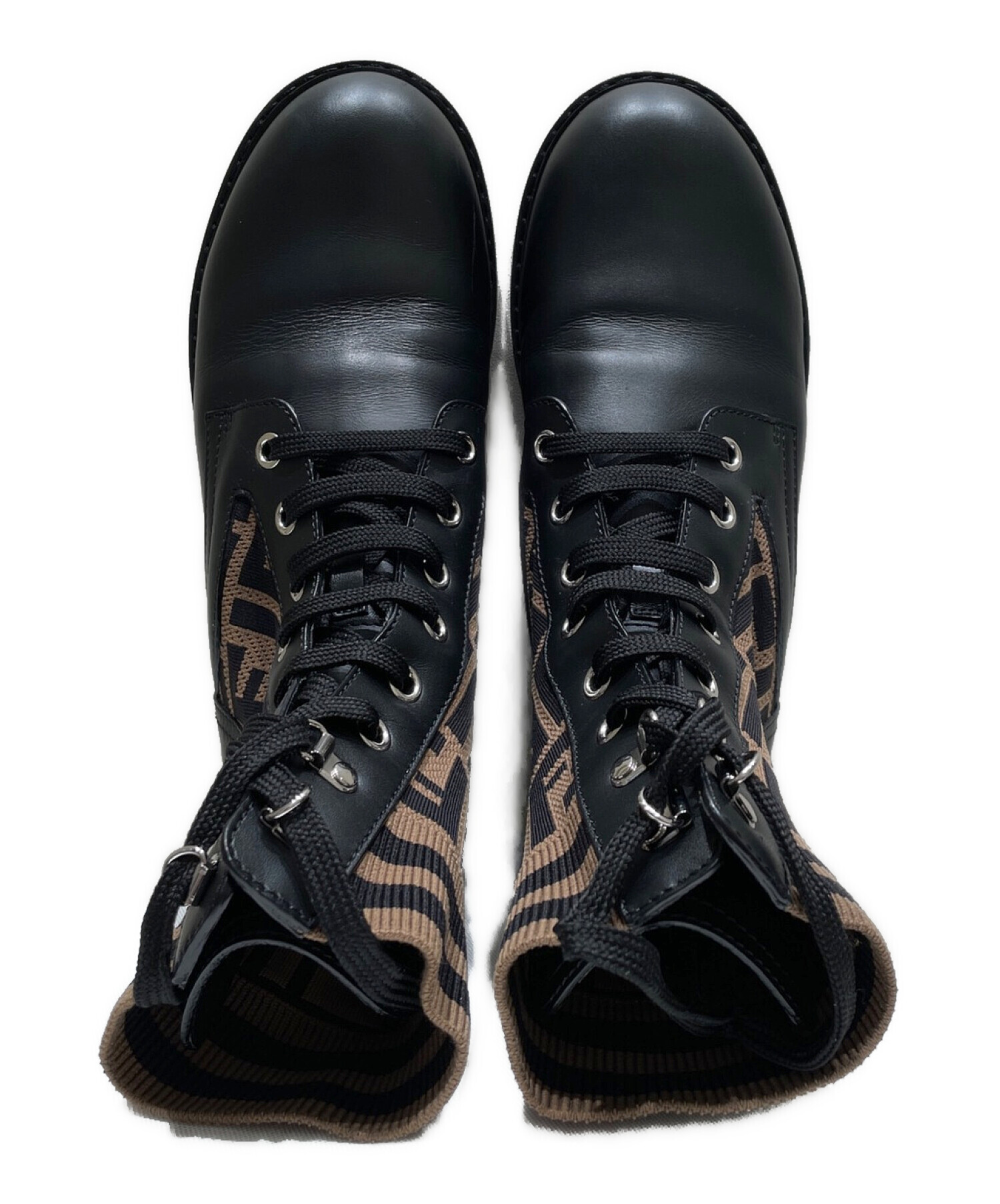 中古・古着通販】FENDI (フェンディ) コンバットズッカレザーブーツ