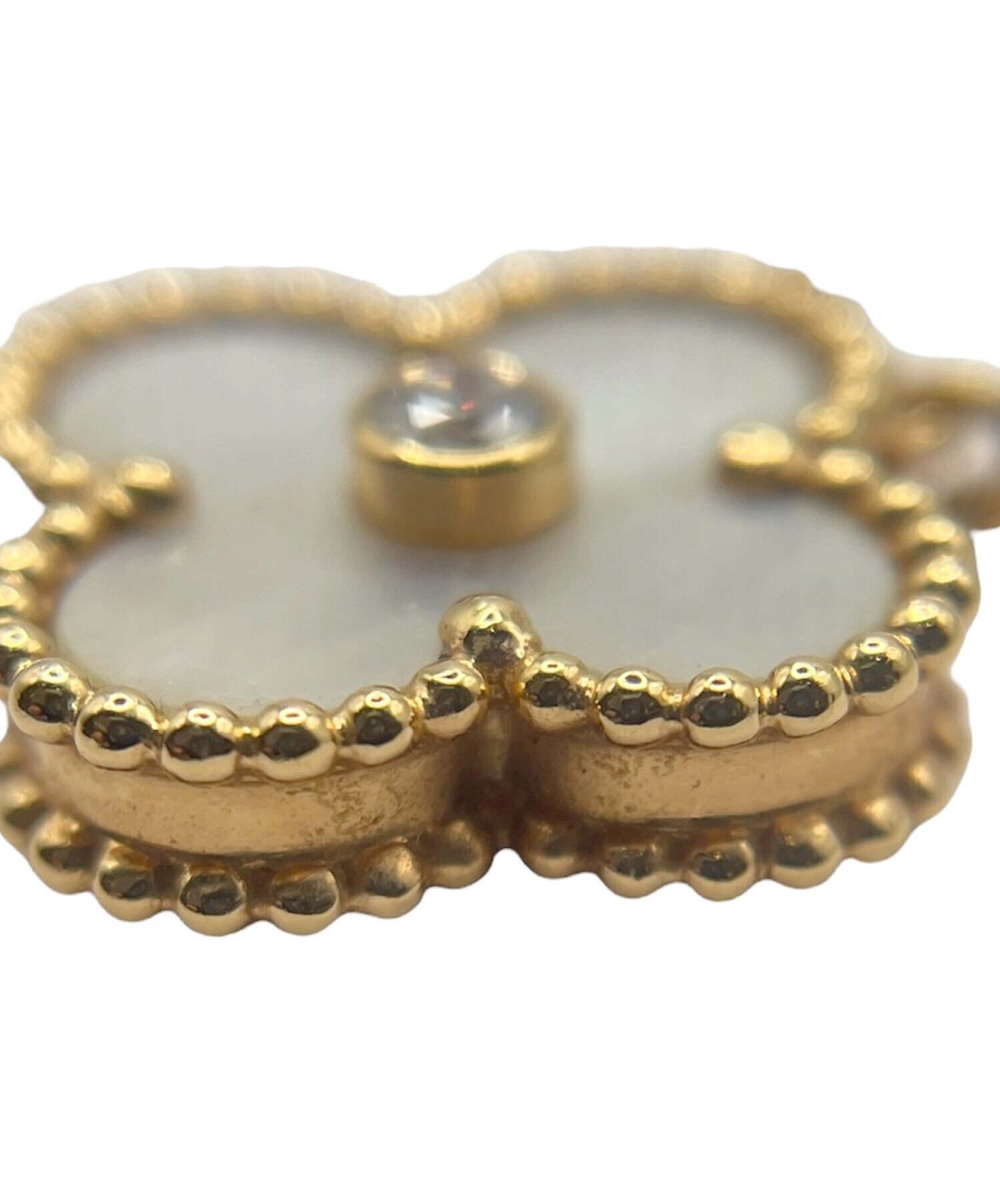 ヴァンクリーフアーペル ネックレス マザーオブパール アルハンブラ ヴィンテージ 中古・古着通販】VAN CLEEF & ARPELS (ヴァンクリーフ＆アーペル