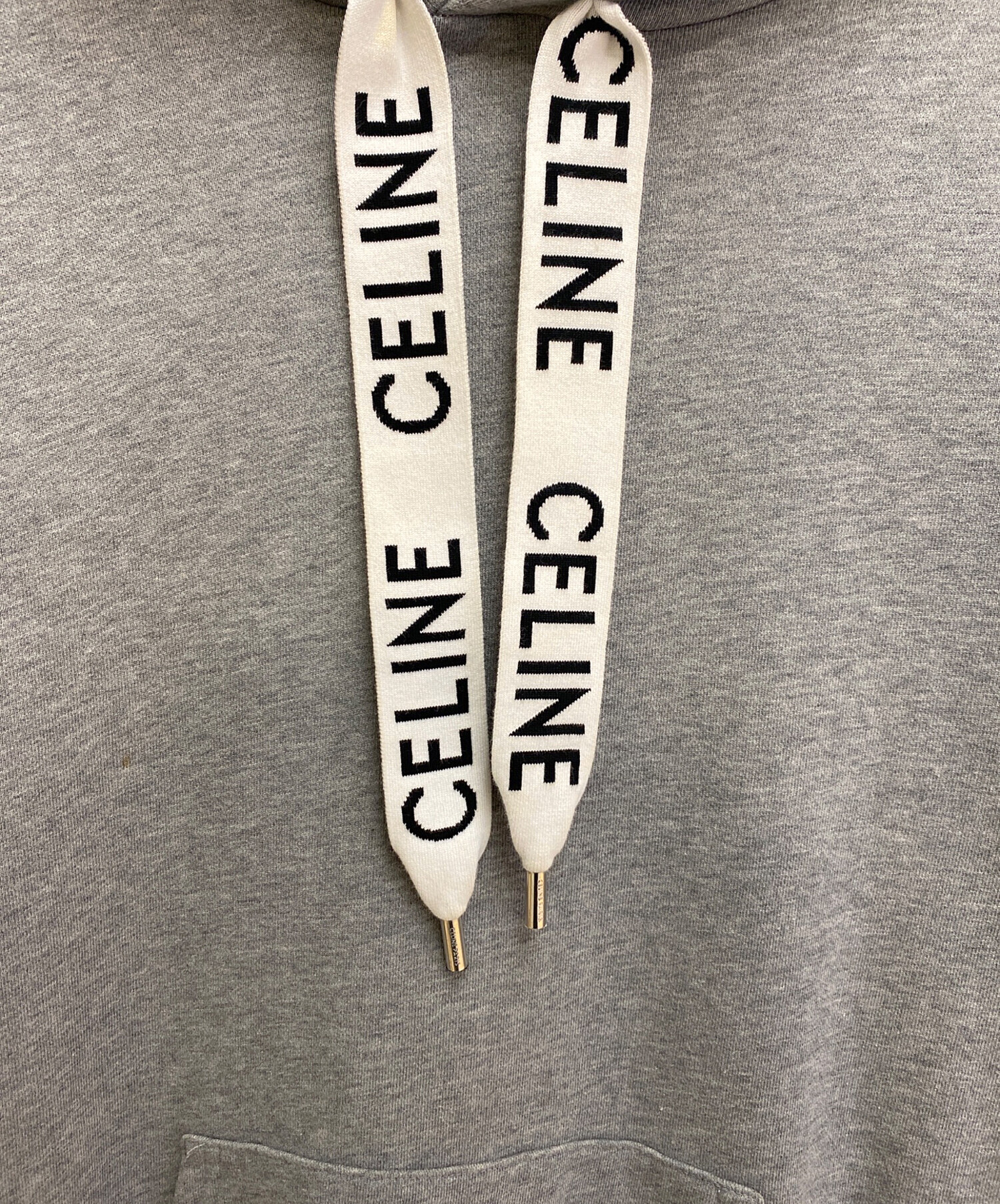 中古・古着通販】CELINE (セリーヌ) Logo drawstring pullover hoodie