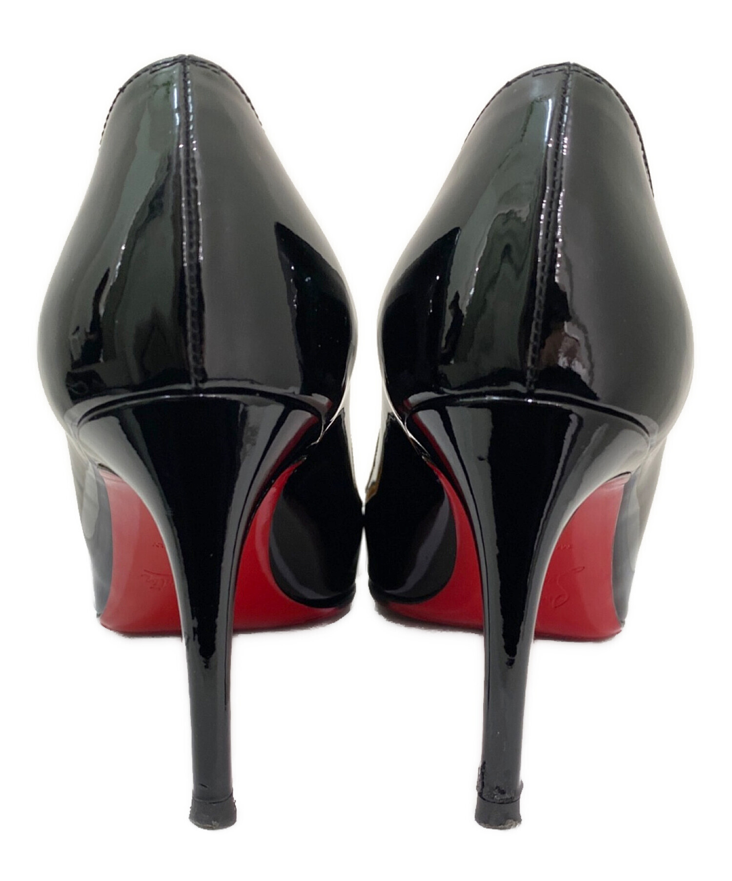 ［美品］クリスチャンルブタン　エナメルパンプス　ピンヒール　ブラック　361/2 中古・古着通販】Christian Louboutin (クリスチャン・ルブタン