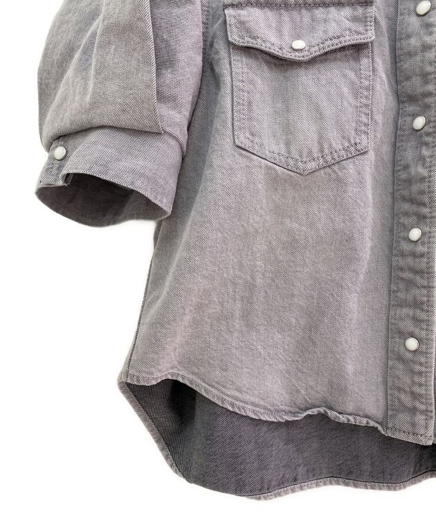 中古・古着通販】sacai (サカイ) ショートスリーブデニムシャツ グレー