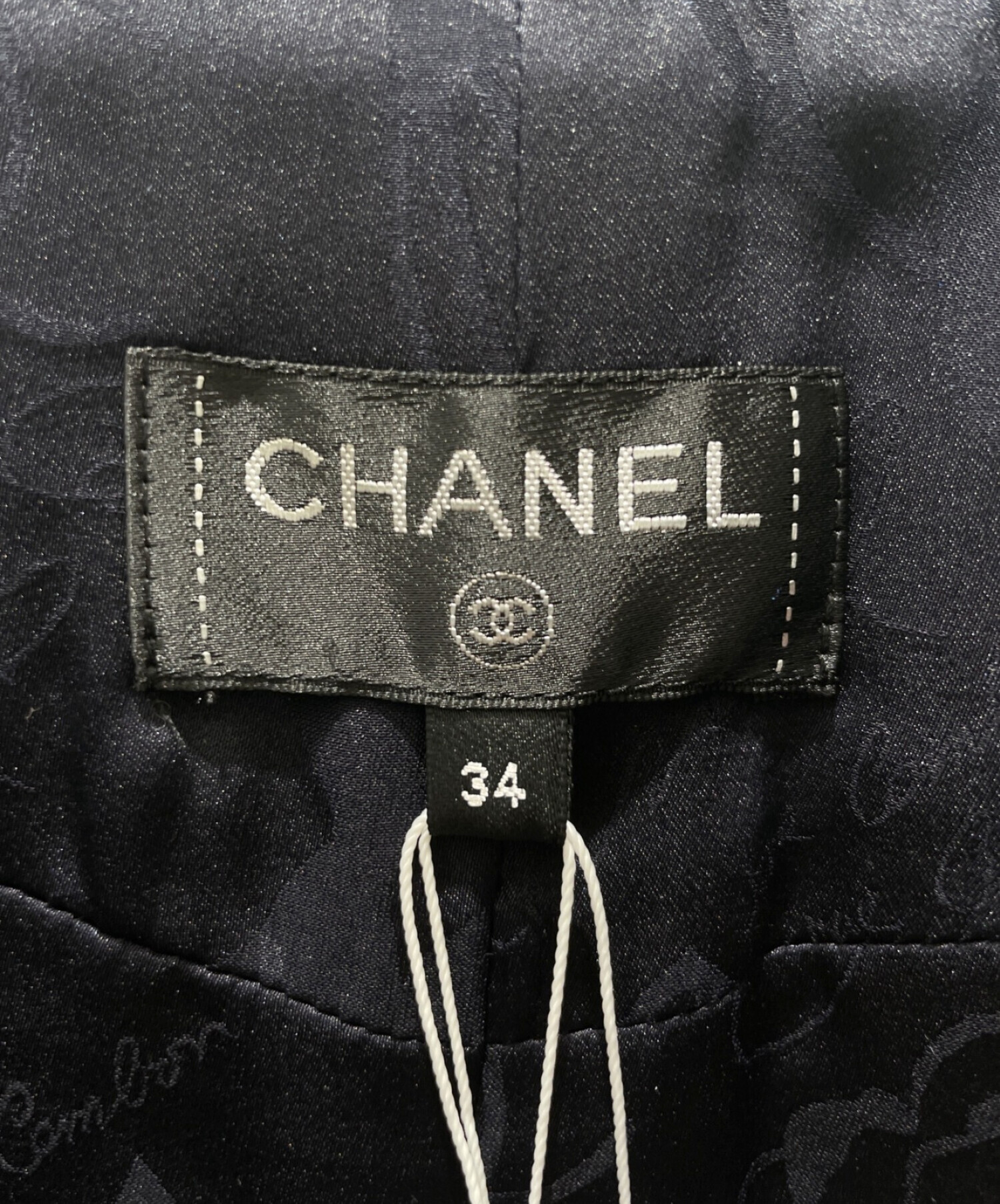 中古・古着通販】CHANEL (シャネル) ウールタイトスカート ネイビー