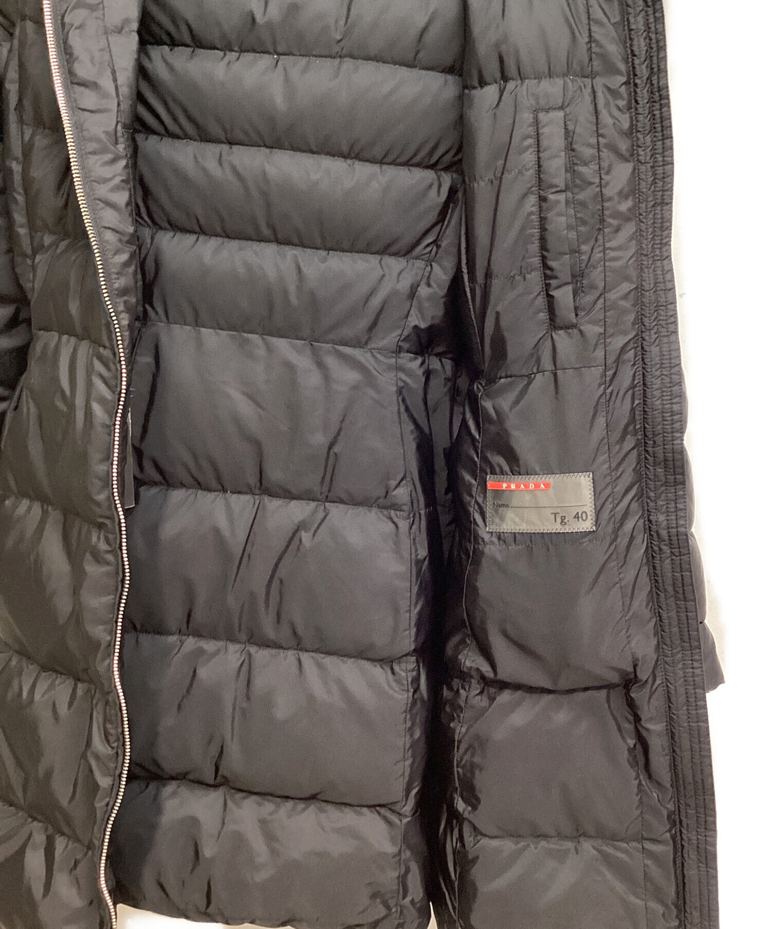 中古・古着通販】PRADA (プラダ) ナイロンダウンジャケット ブラック 