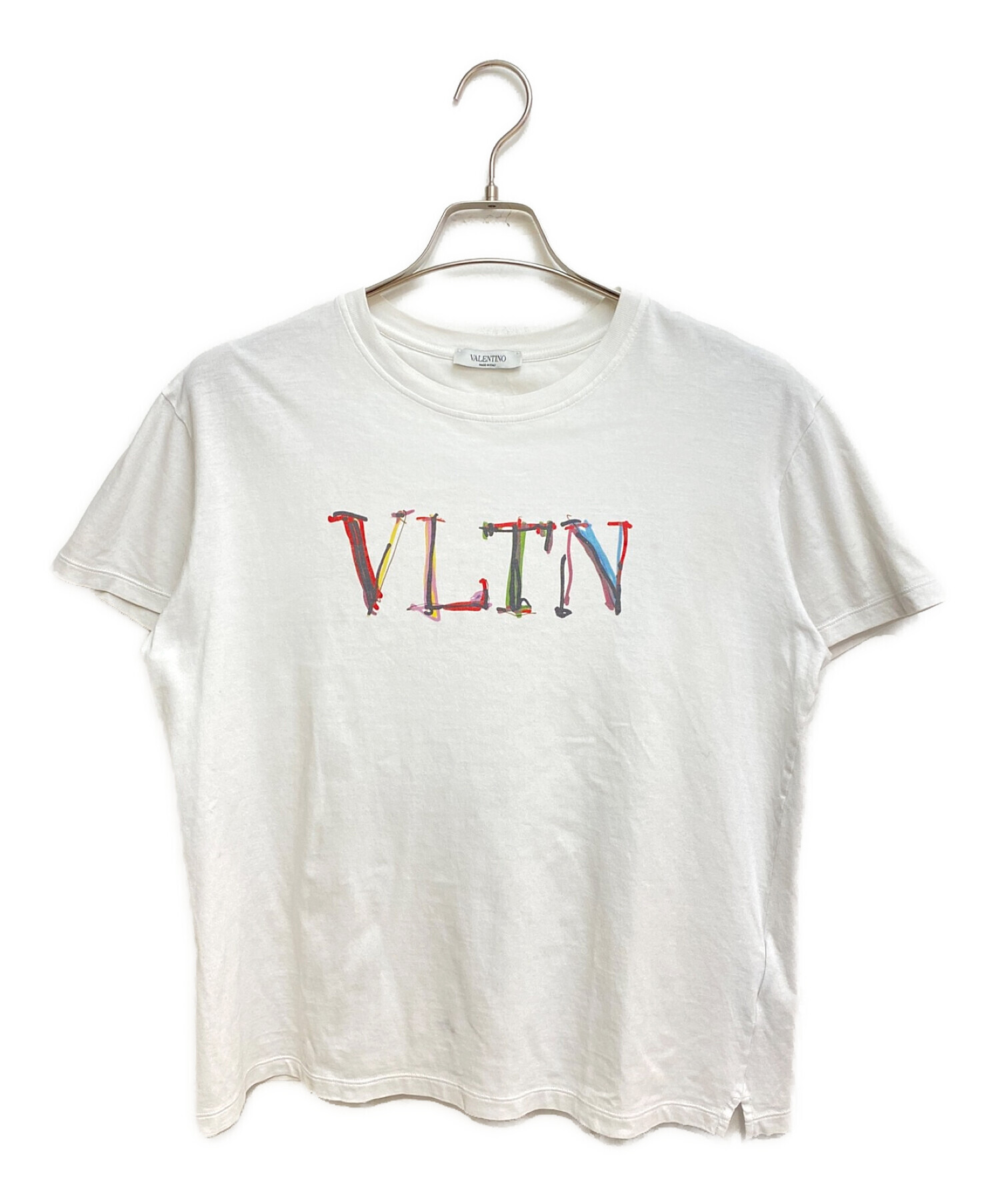 ヴァレンティノ VLTNロゴ オーバーサイズ 半袖Tシャツ 白 vg7 中古・古着通販】VALENTINO (ヴァレンティノ) VLTN ロゴTシャツ