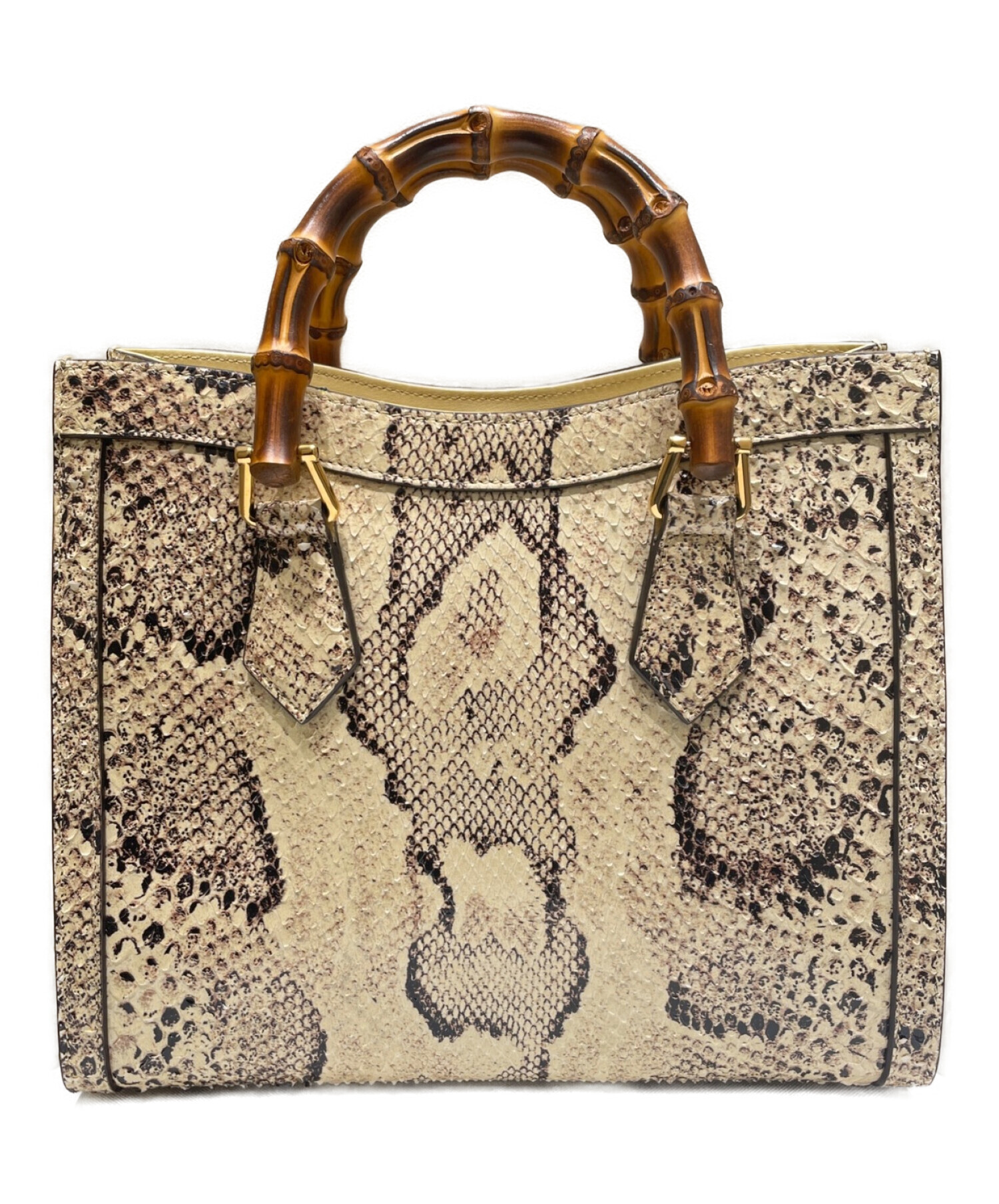D*D様 GUCCI 美品 ハンドバッグ パーティーバッグ パイソン ビンテージ 中古・古着通販】GUCCI (グッチ) ダイアナ ミニ パイソン トートバッグ
