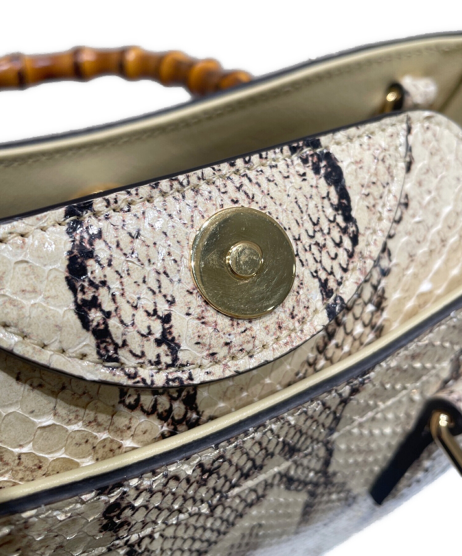 D*D様 GUCCI 美品 ハンドバッグ パーティーバッグ パイソン ビンテージ 中古・古着通販】GUCCI (グッチ) ダイアナ ミニ パイソン トートバッグ