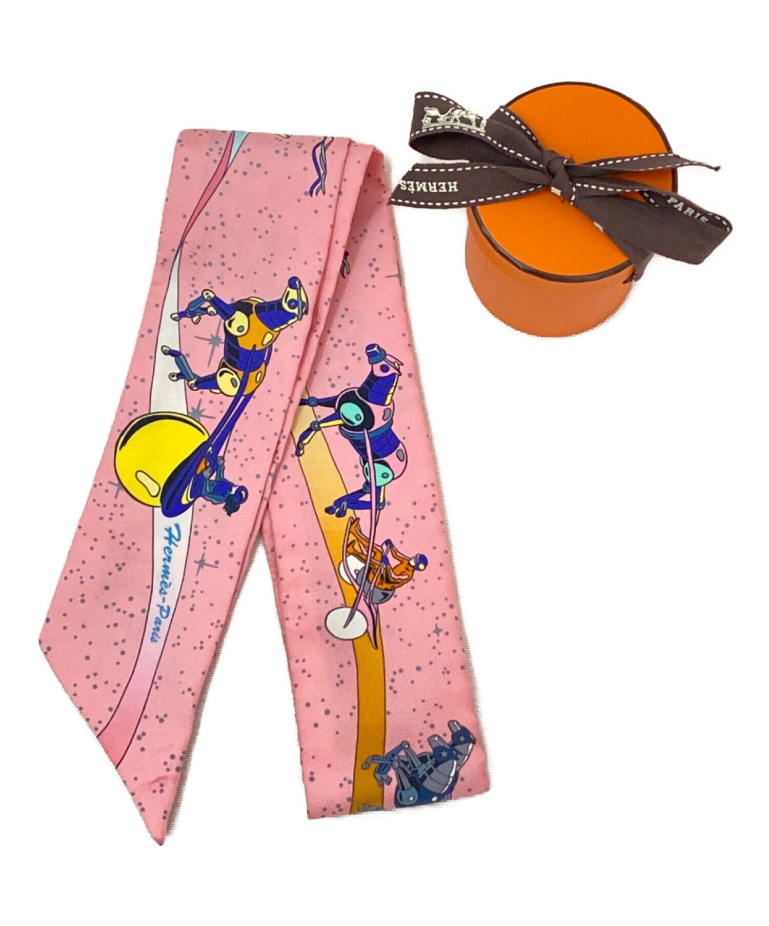 中古・古着通販】HERMES (エルメス) ツイリー ピンク｜ブランド・古着