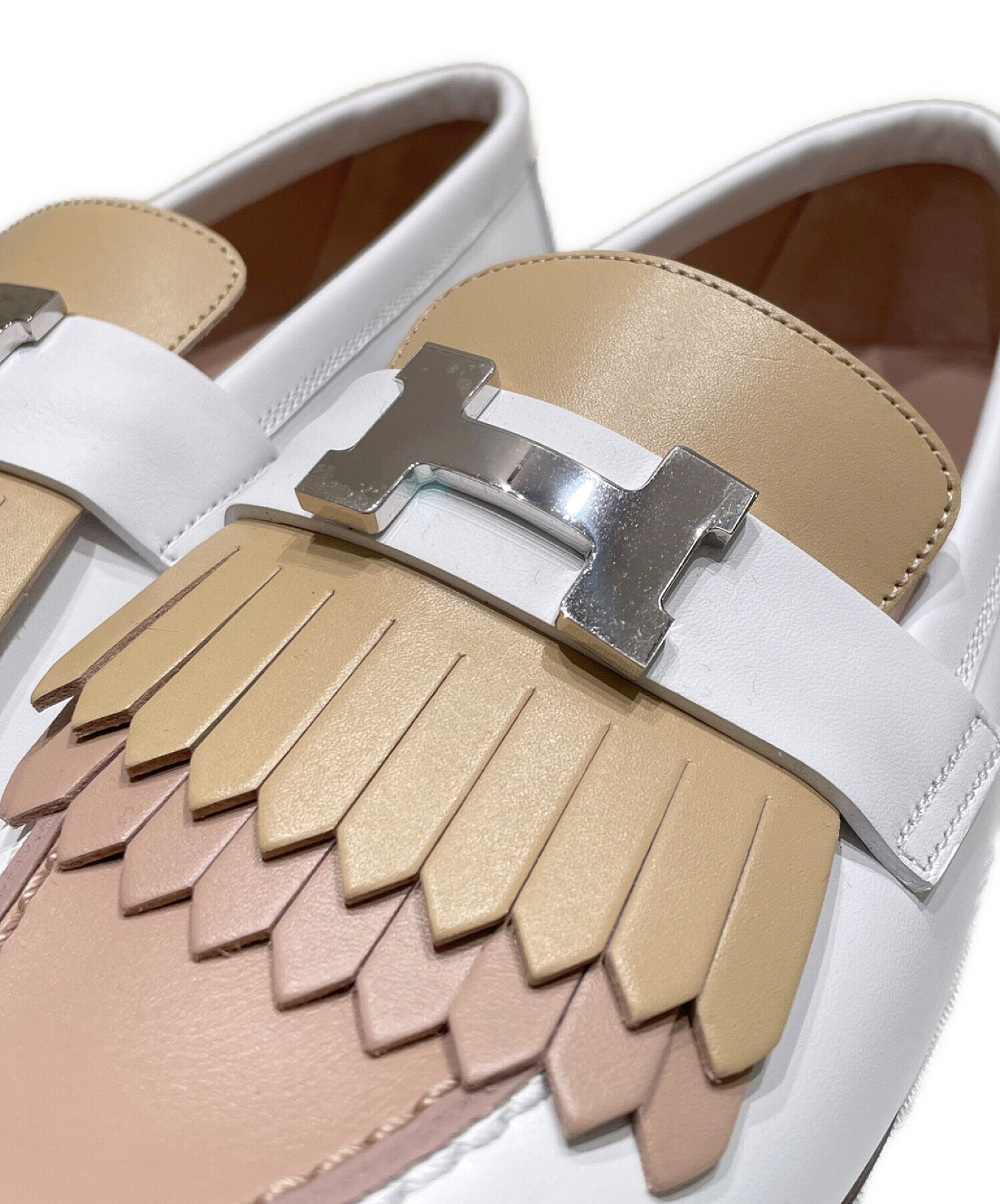 中古・古着通販】HERMES (エルメス) モカシンレザーローファー