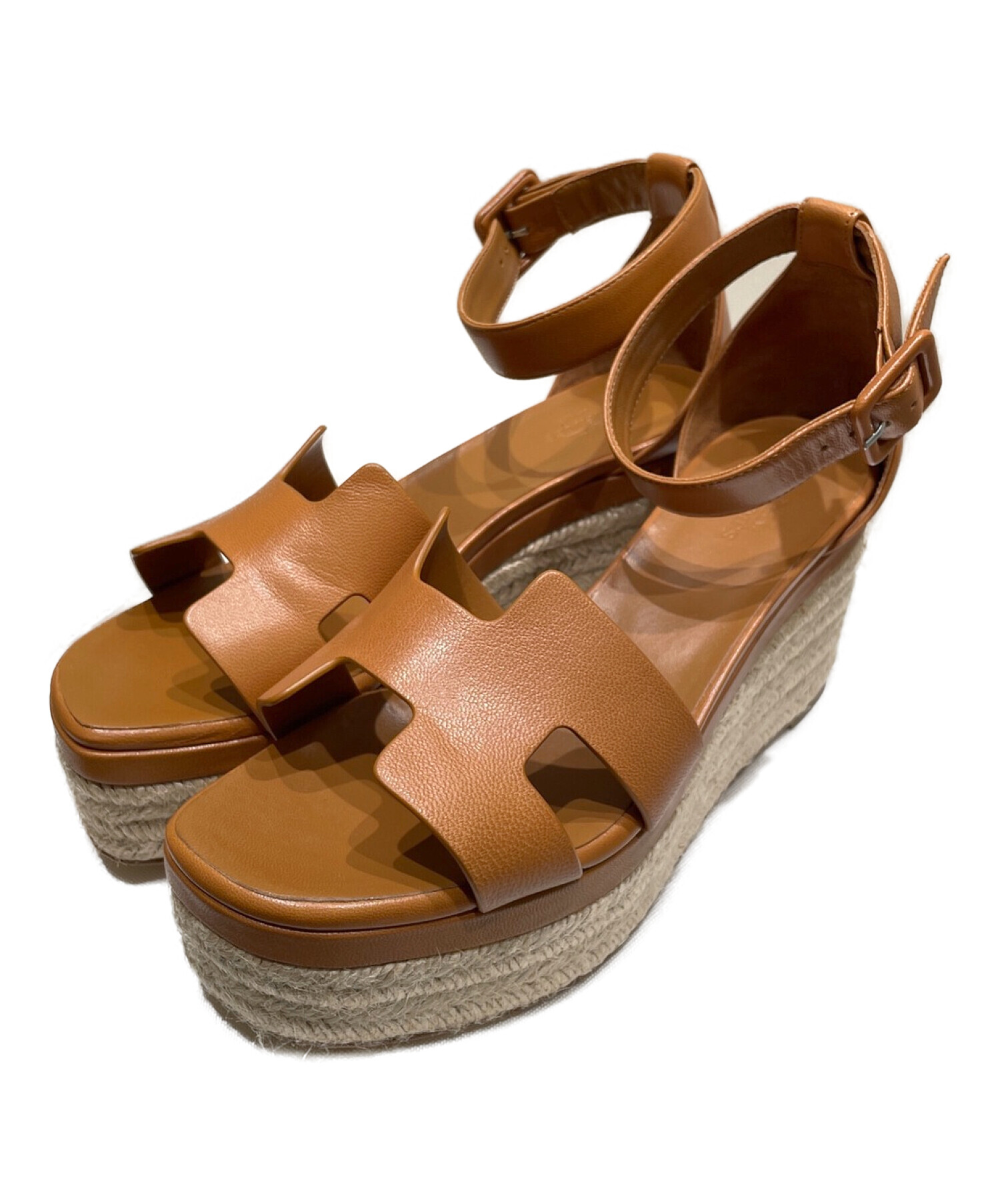 中古・古着通販】HERMES (エルメス) エスパドリーユ エルダ ブラウン