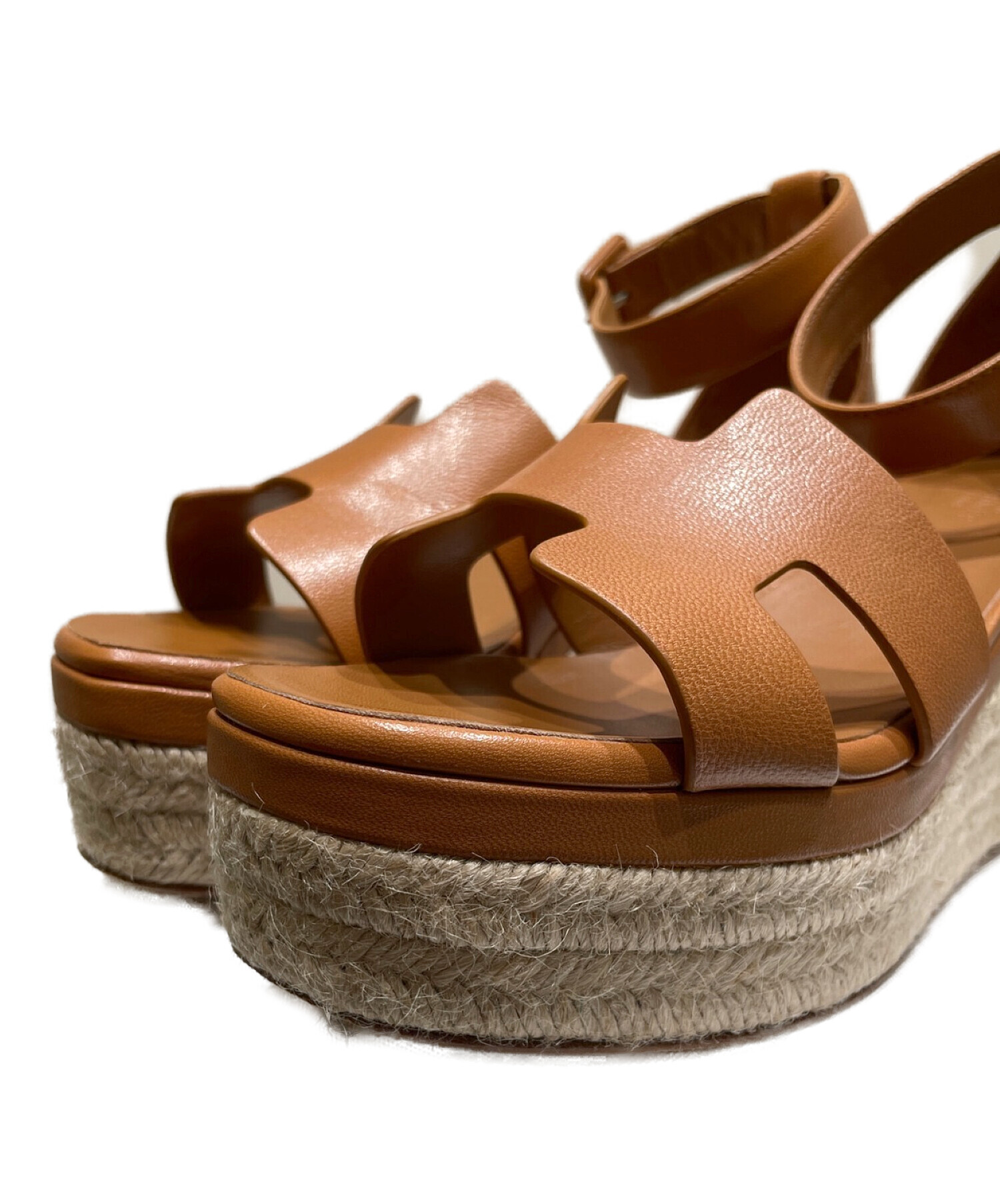 中古・古着通販】HERMES (エルメス) エスパドリーユ エルダ ブラウン