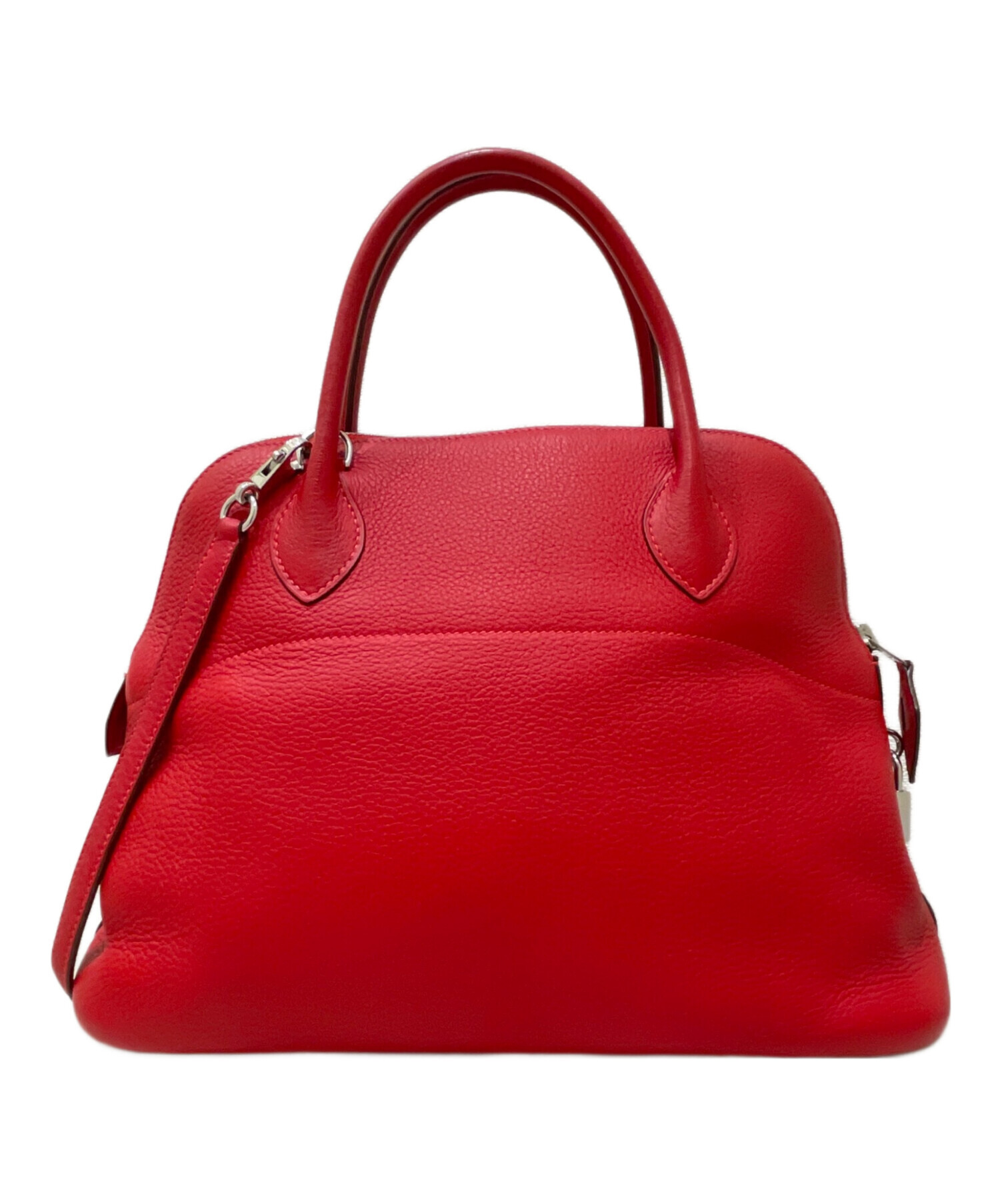 極美品★エルメス ボリード31 ハンドバッグ／ショルダーバック トリヨン ブルーアトール シルバー金具 T刻印 2015年 フランス製 箱付 エルメス ボリード31 ショルダーバッグ トリヨンクレマンス レッド