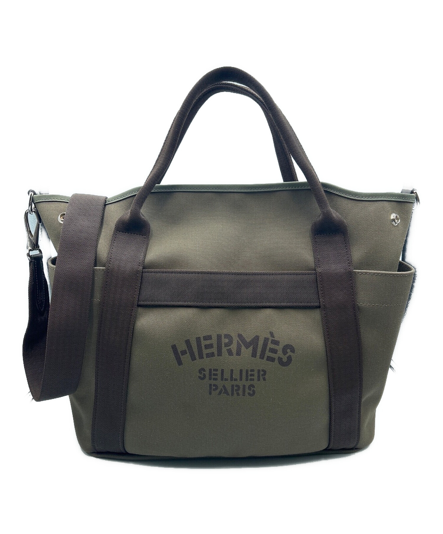 中古・古着通販】HERMES (エルメス) サック ド パンサージュ オリーブ 