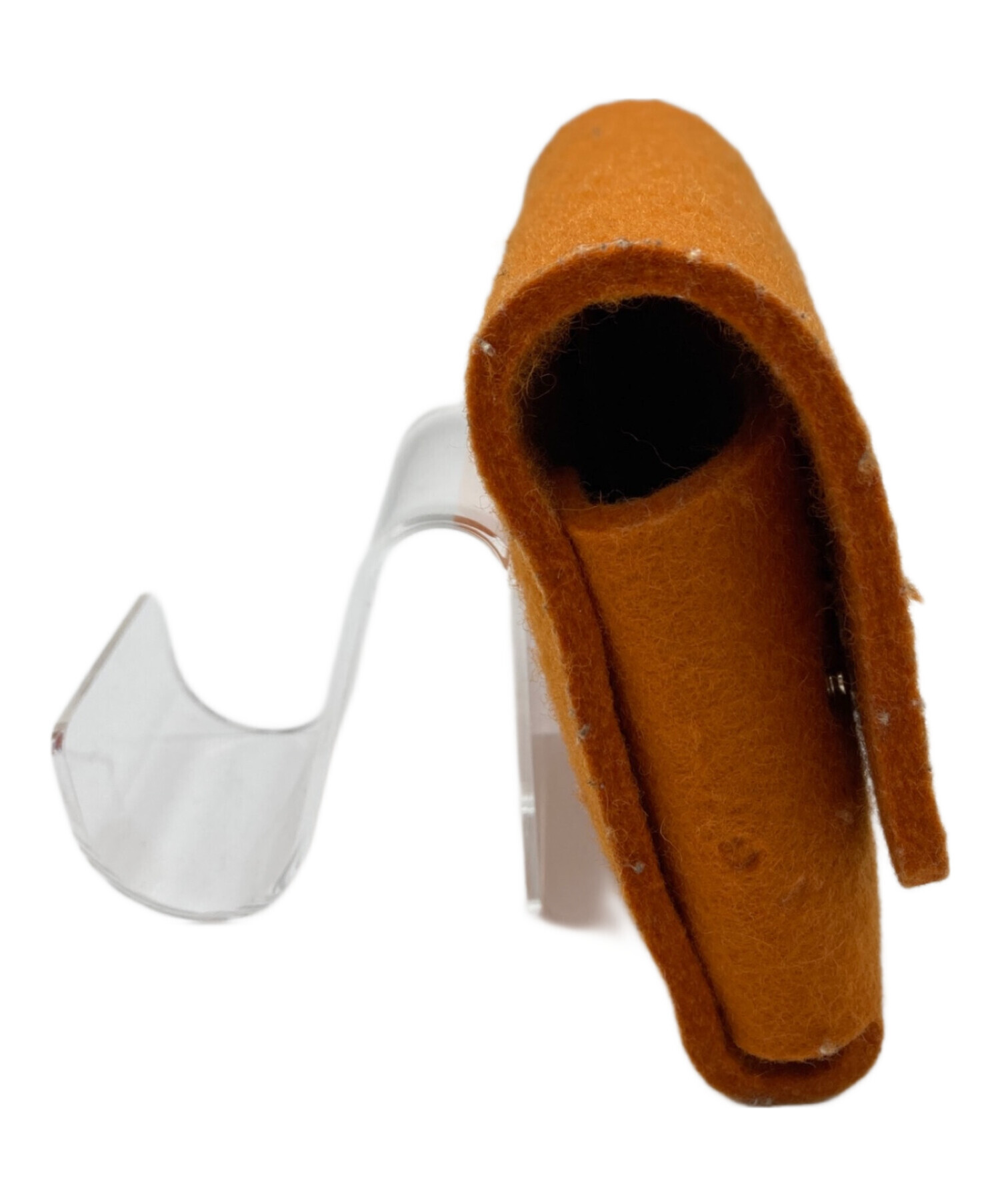 中古・古着通販】HERMES (エルメス) フェルトポーチ オレンジ