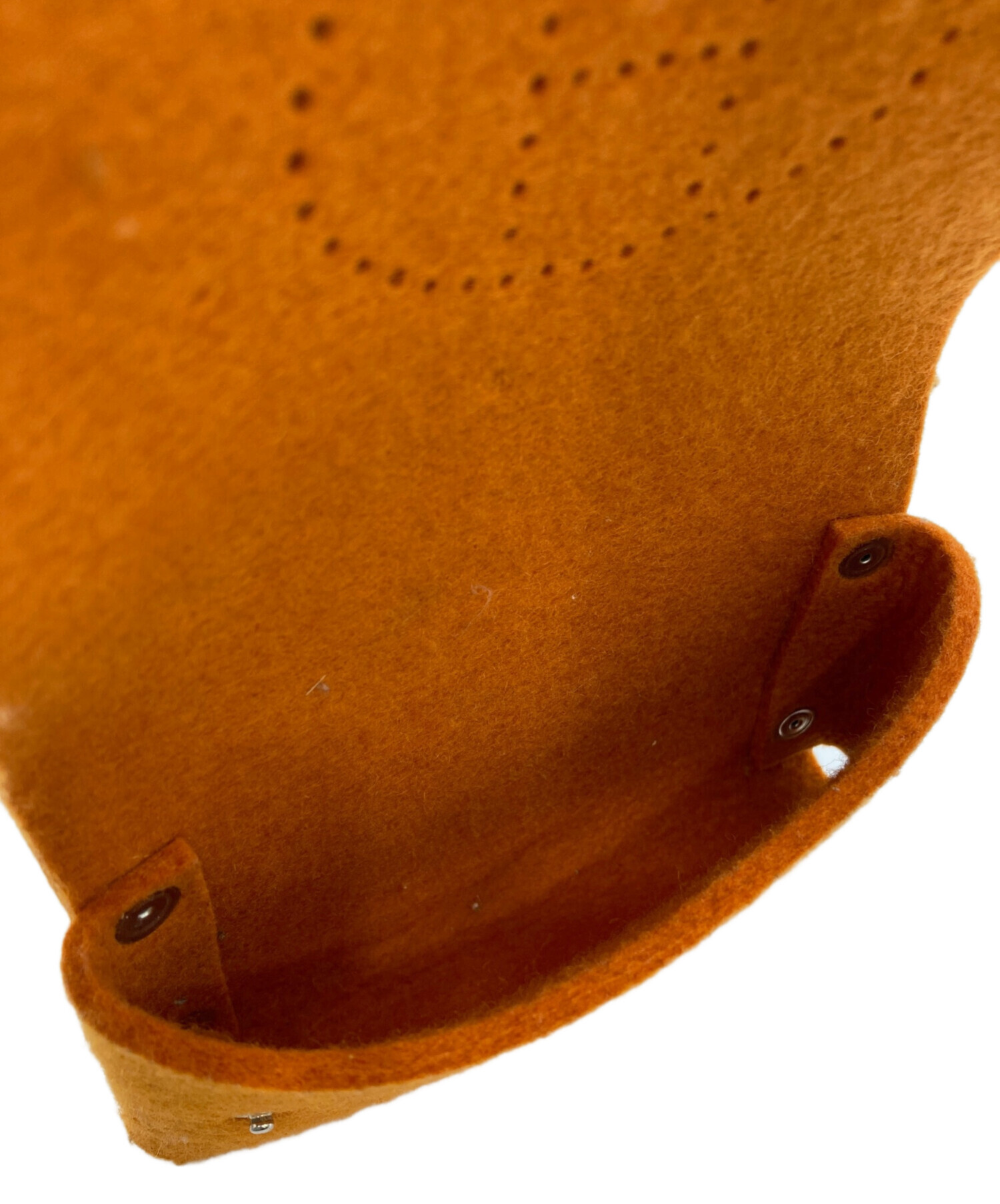 中古・古着通販】HERMES (エルメス) フェルトポーチ オレンジ