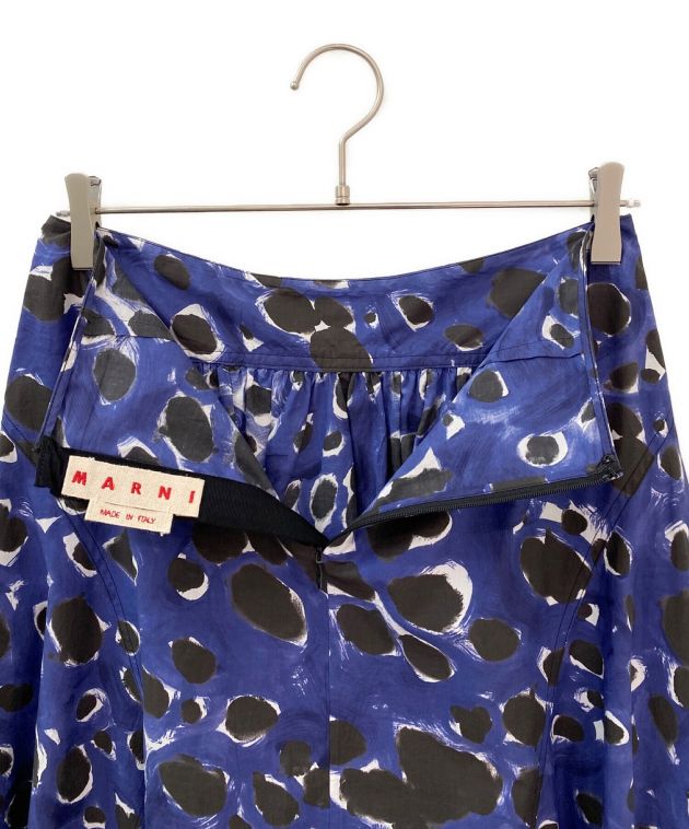 中古・古着通販】MARNI (マルニ) ドットフレアロングスカート ブルー