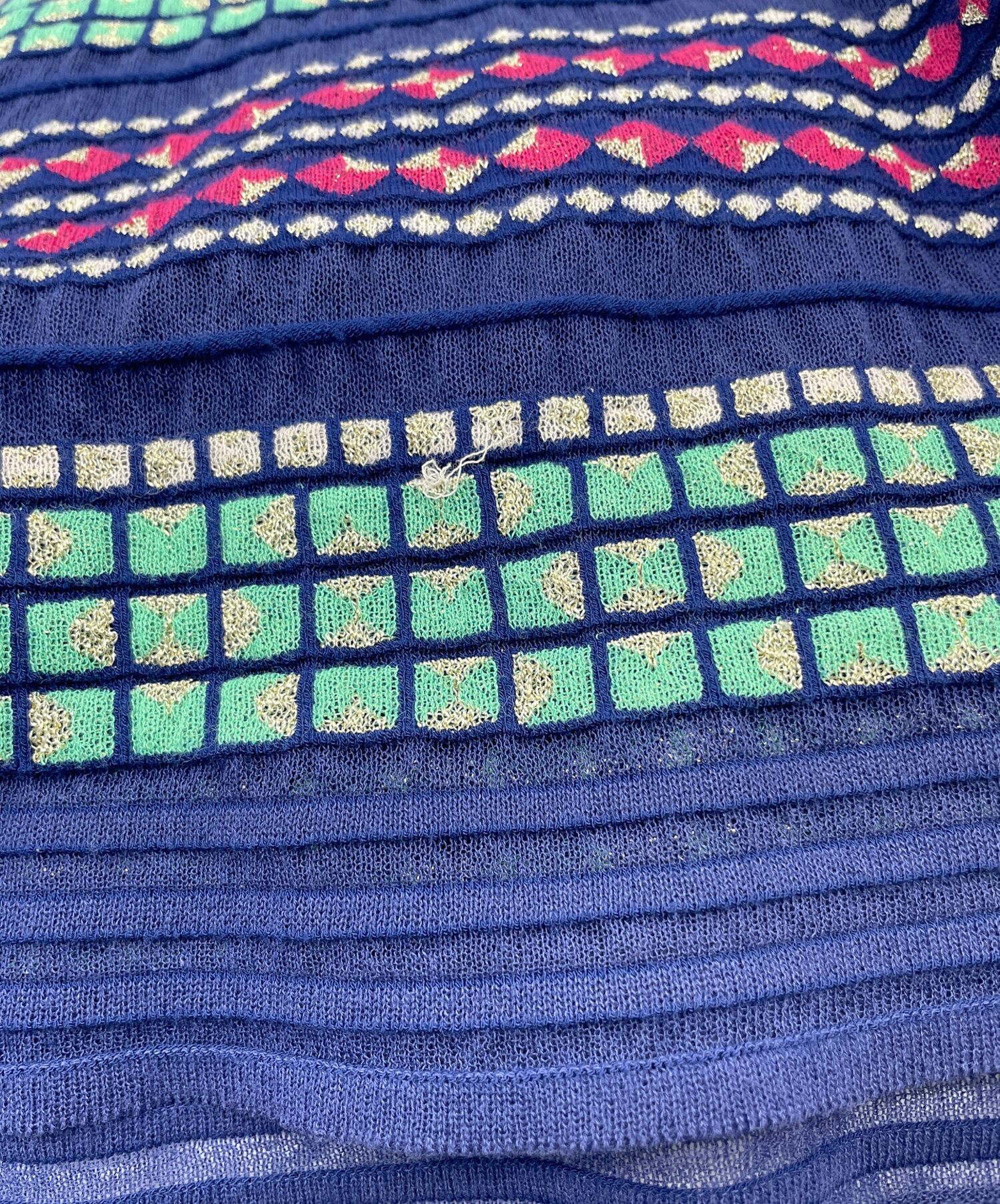 中古・古着通販】MISSONI (ミッソーニ) 襟付ノースリーブワンピース