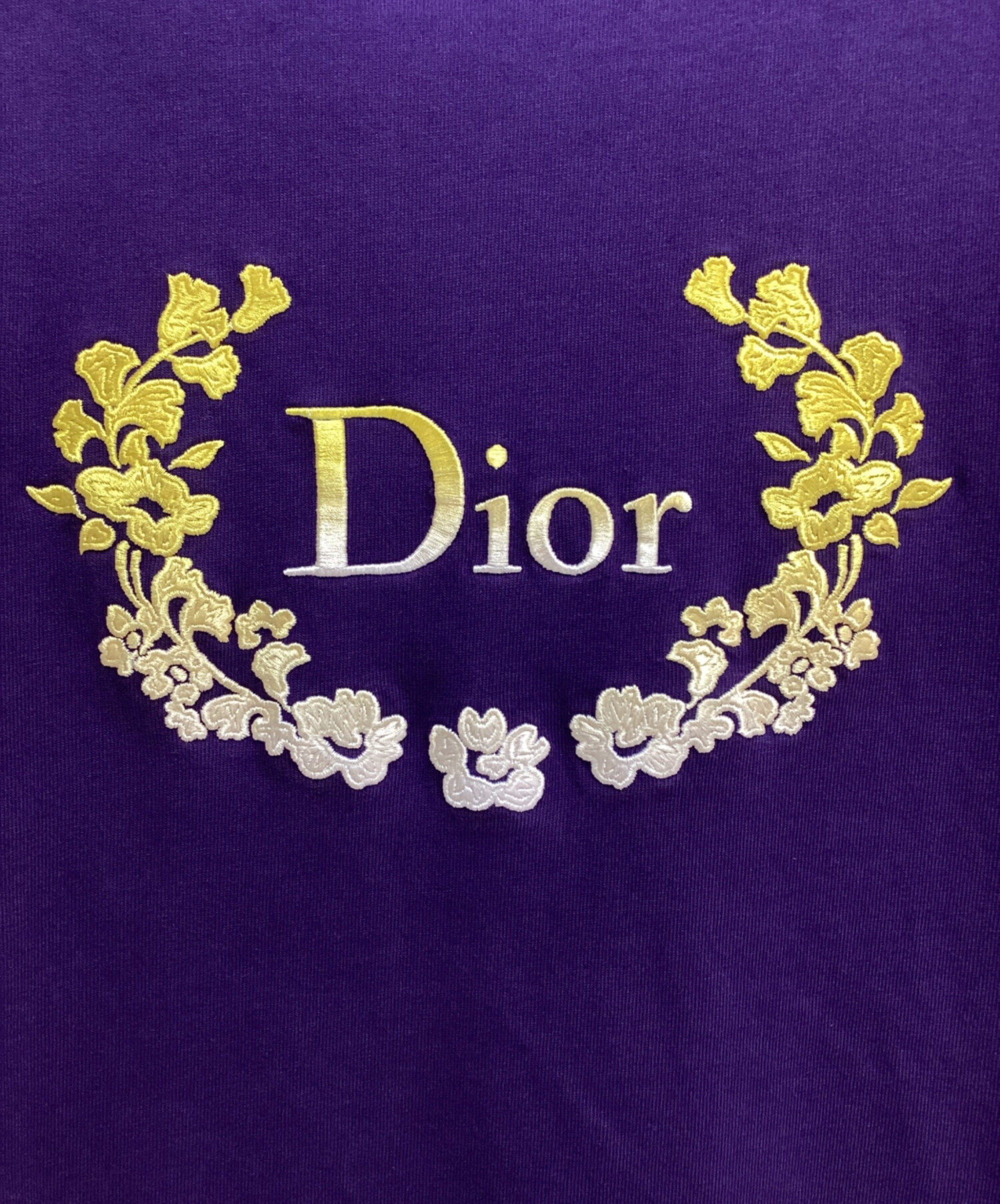 金魚！クリスチャンディオール 刺繍Tシャツ パープル サイズ46 金魚！クリスチャンディオール 刺繍Tシャツ パープル サイズ46