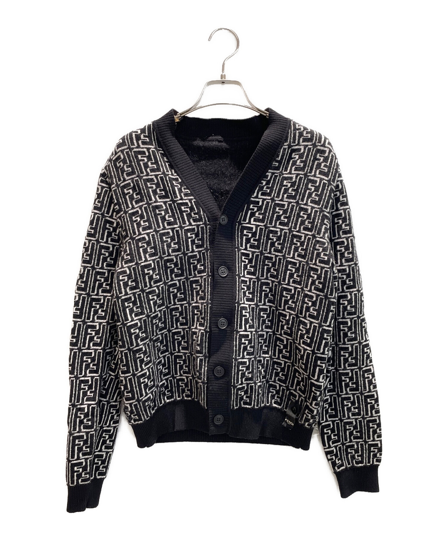 中古・古着通販】FENDI (フェンディ) ズッカ柄カーディガン ブラック