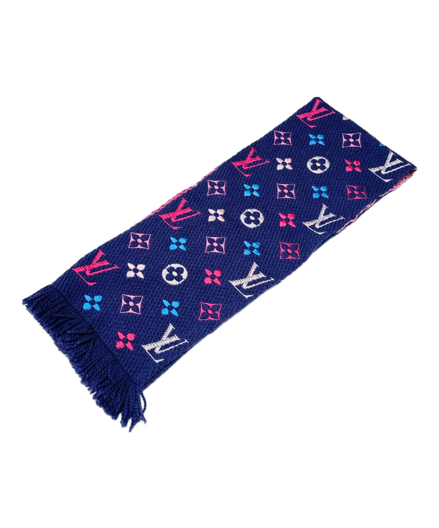 ルイヴィトン louis vuitton エシャルプ モノグラム ミンク 美品 LOUIS 