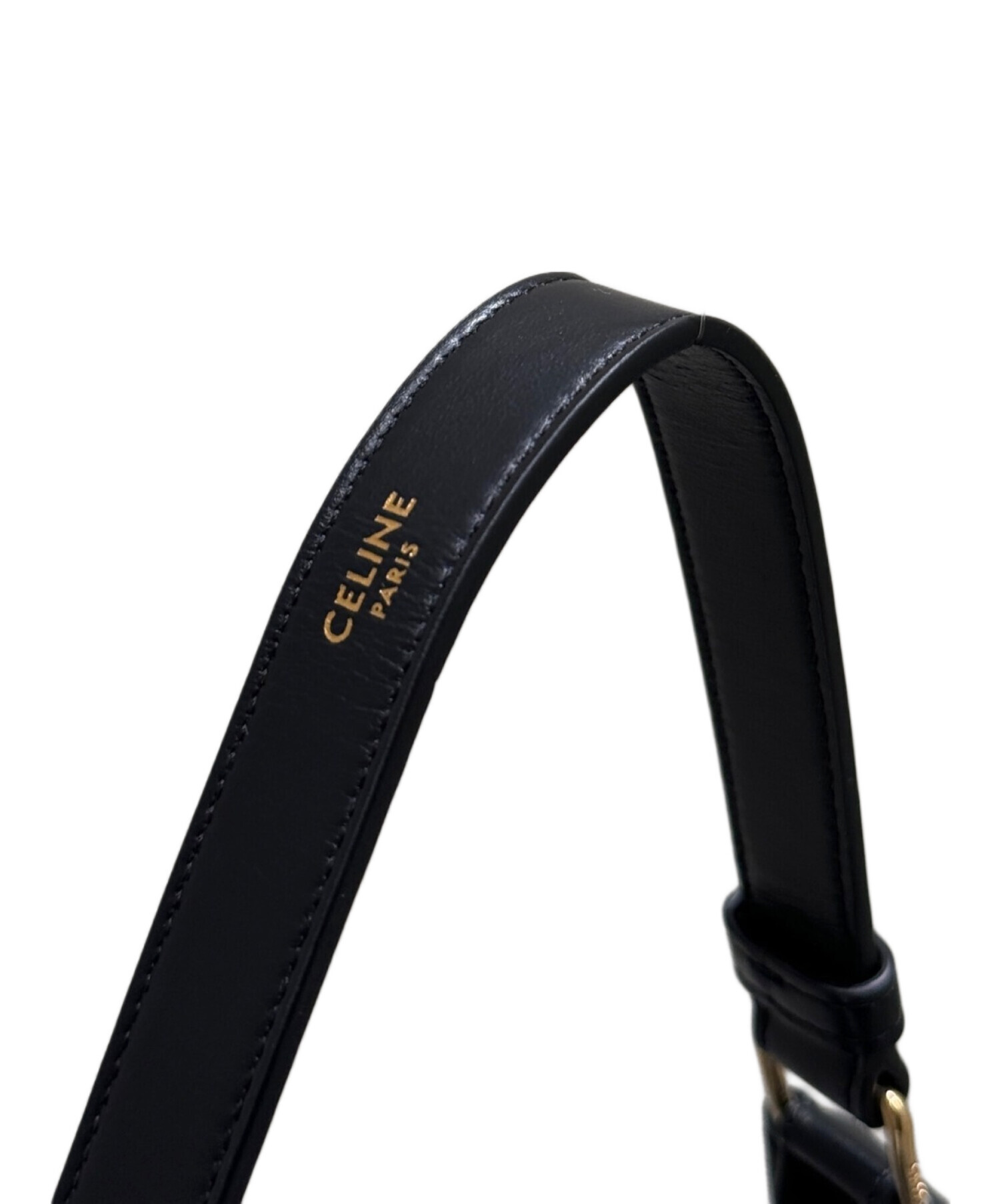 中古・古着通販】CELINE (セリーヌ) ミディアムAVA ブラック×ゴールド 