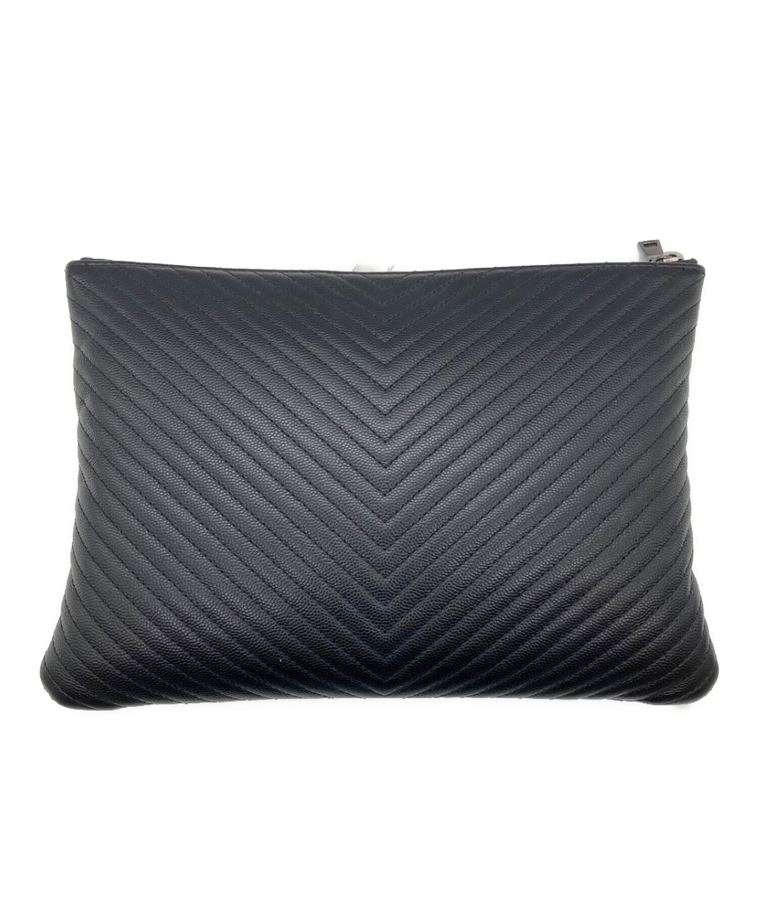 中古・古着通販】CHANEL (シャネル) シェブロン ココマーククラッチ 