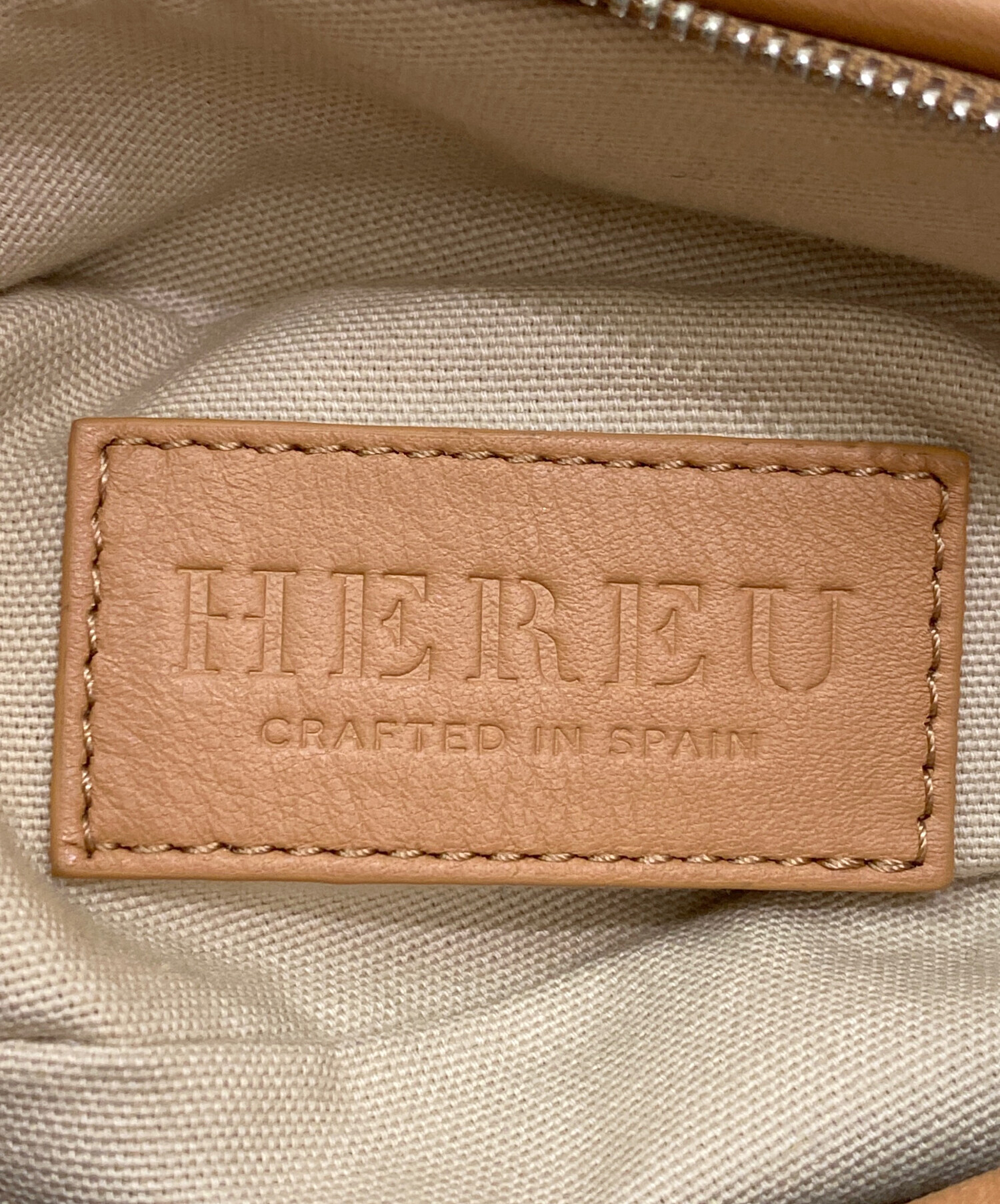 中古・古着通販】HEREU (ヘリュー) レザーショルダーバッグ ブラウン 