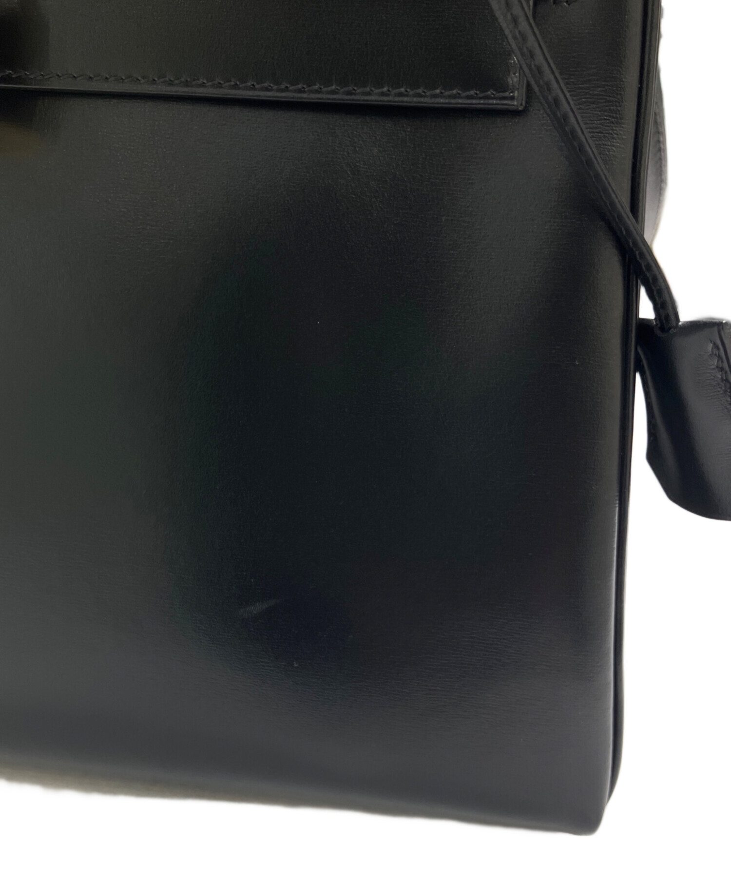 HERMES エルメス 2WAY ケリー28 外縫い ハンドバッグ 肩掛け 斜め掛け ショルダーバッグ □D刻印 ボックスカーフ    ブラック 黒 ゴールド金具 レディース 2000年【中古品】 広尾店】エルメス HERMES ヴィンテージ ケリー28 ハンドバッグ 2WAY
