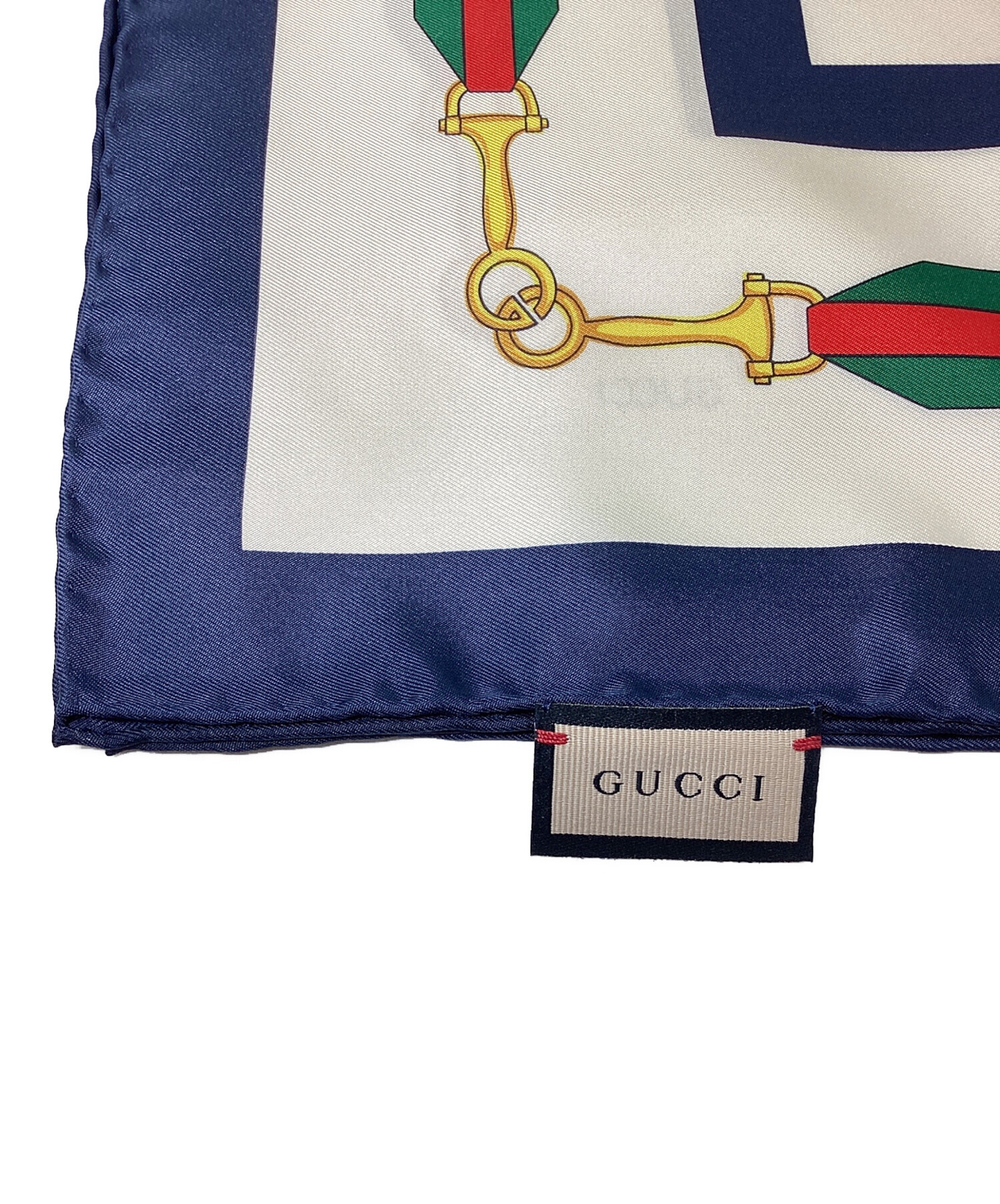 中古・古着通販】GUCCI (グッチ) シルクスカーフ ベージュ サイズ:90