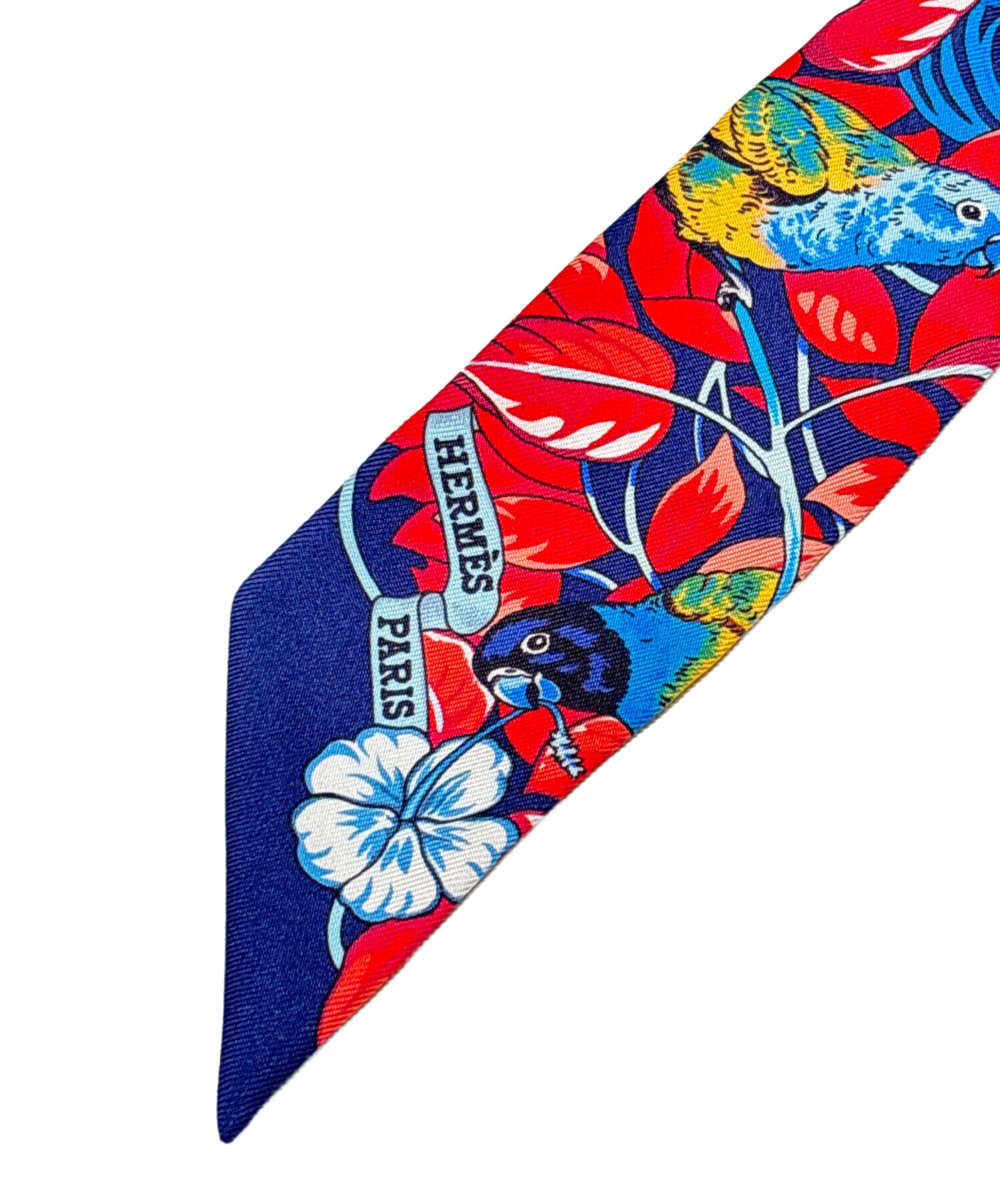 中古・古着通販】HERMES (エルメス) ツイリー ネイビー×レッド