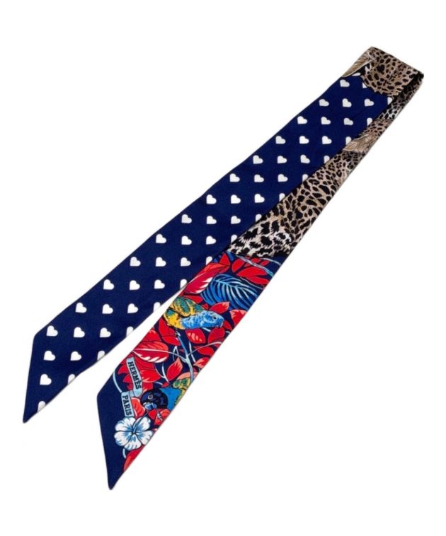 中古・古着通販】HERMES (エルメス) ツイリー ネイビー×レッド