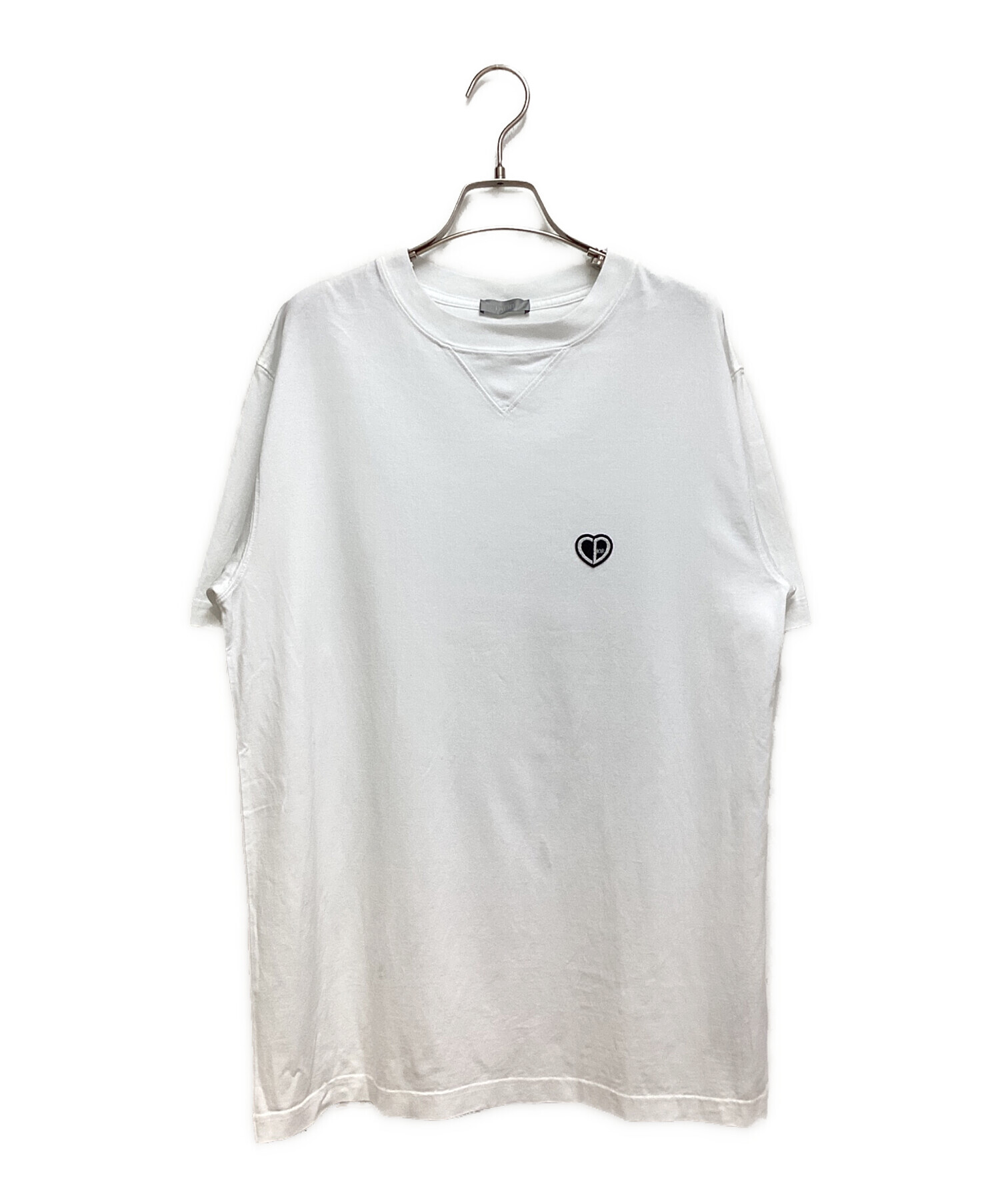 中古・古着通販】Dior (ディオール) ハートロゴ刺繍Tシャツ ホワイト 