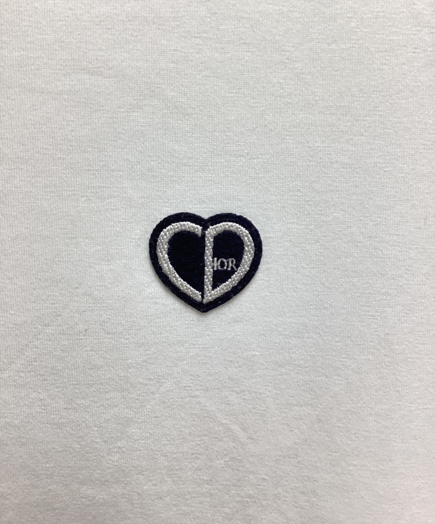 中古・古着通販】Dior (ディオール) ハートロゴ刺繍Tシャツ ホワイト 