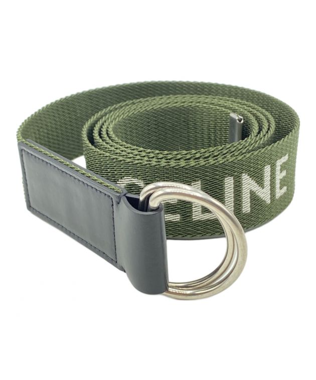 ◎CELINEセリーヌ チェーンベルト レザー グリーン 65cmヴィンテージ ミディアム トリオンフ ベルト PVC レザー ブラック ブラウン セリーヌ