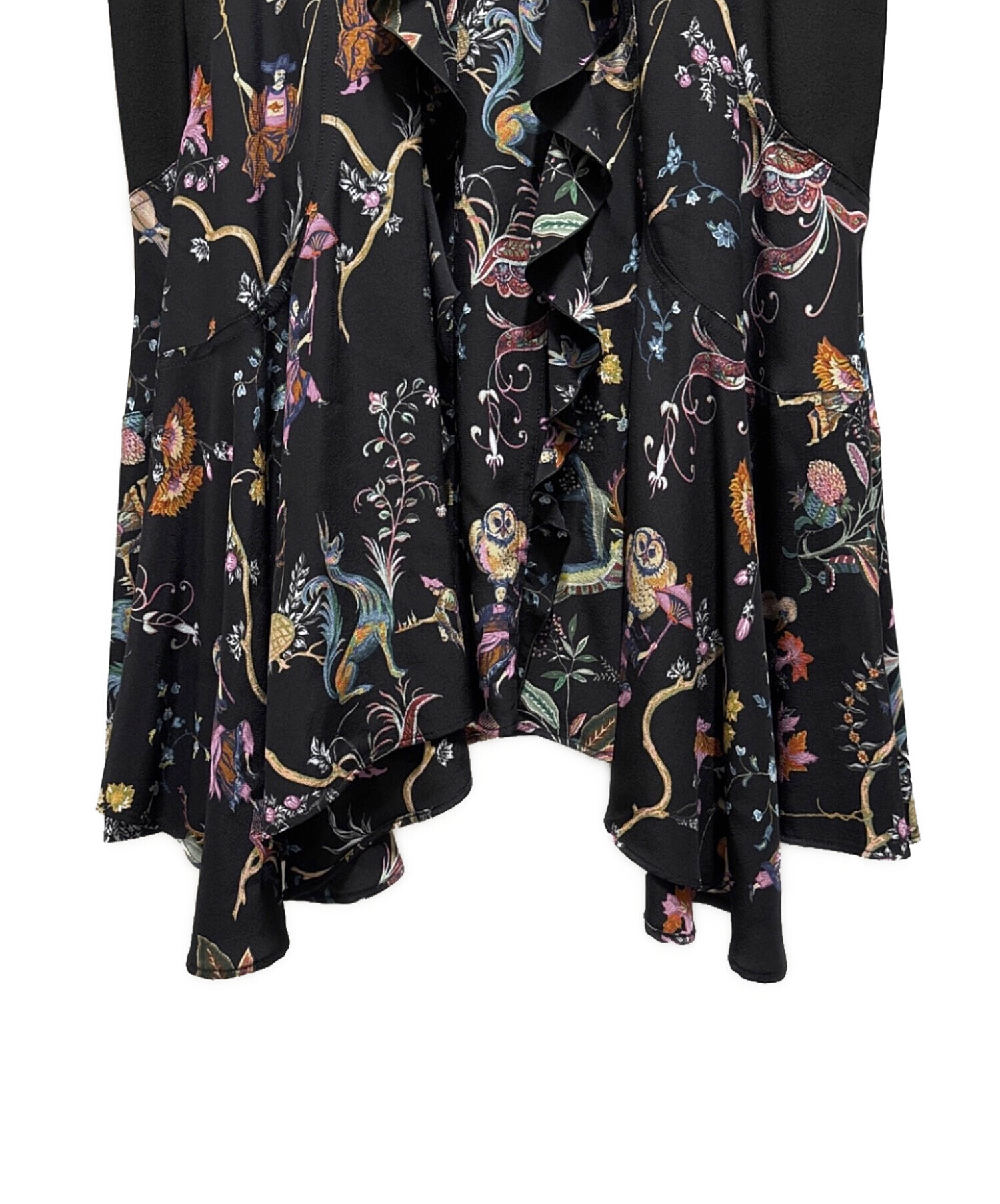 ETRO エトロ 花柄ワンピース 中古・古着通販】ETRO (エトロ) 花柄ワンピース ブラック サイズ:48