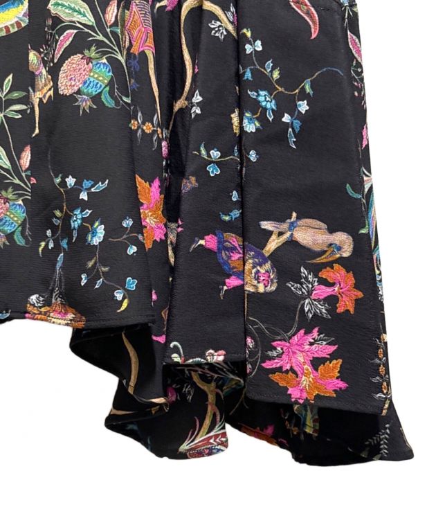 中古・古着通販】ETRO (エトロ) 花柄ワンピース ブラック サイズ:48