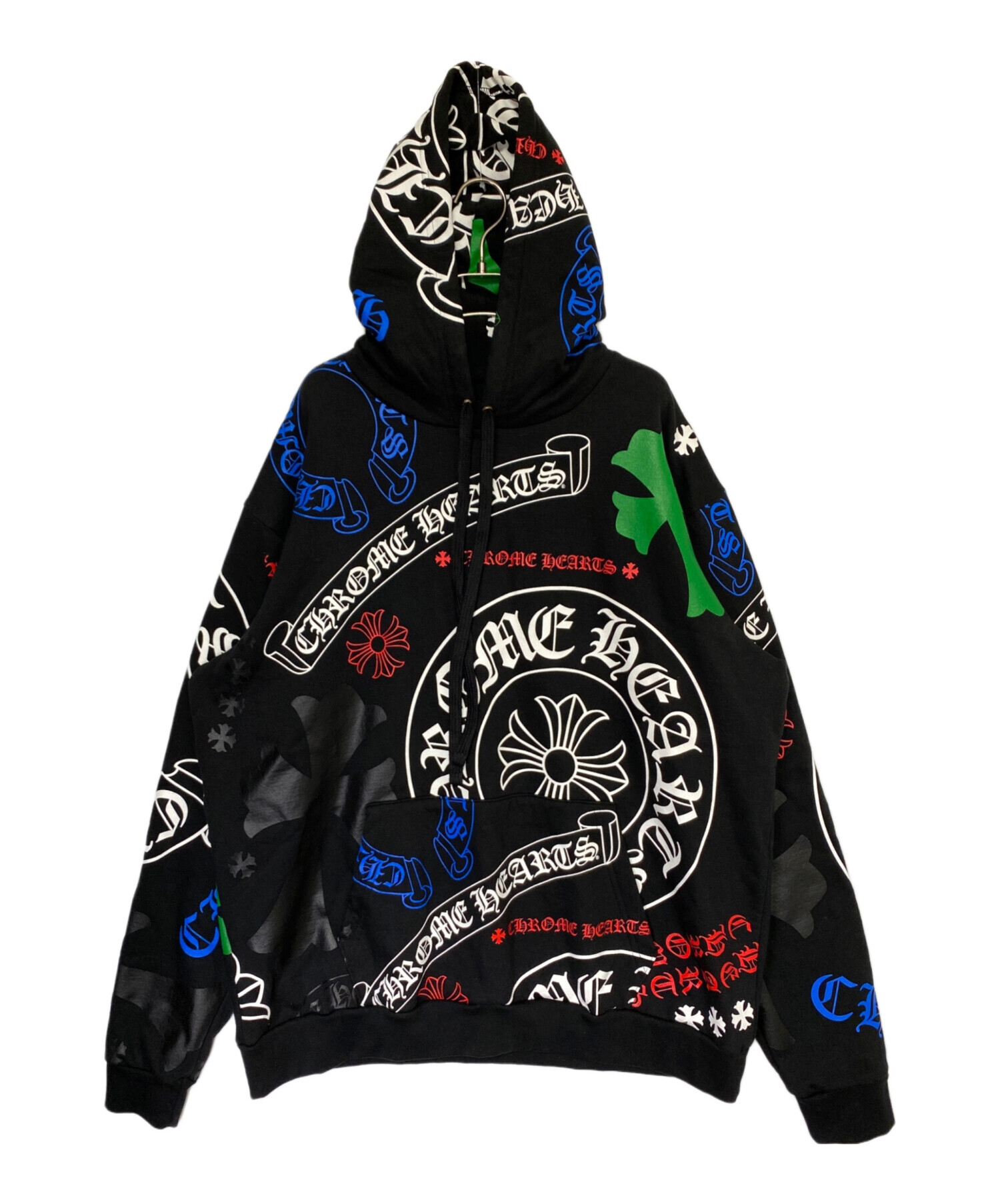Chrome Hearts クロムハーツ プルオーバーパーカー 袖ロゴ L黒 【公式