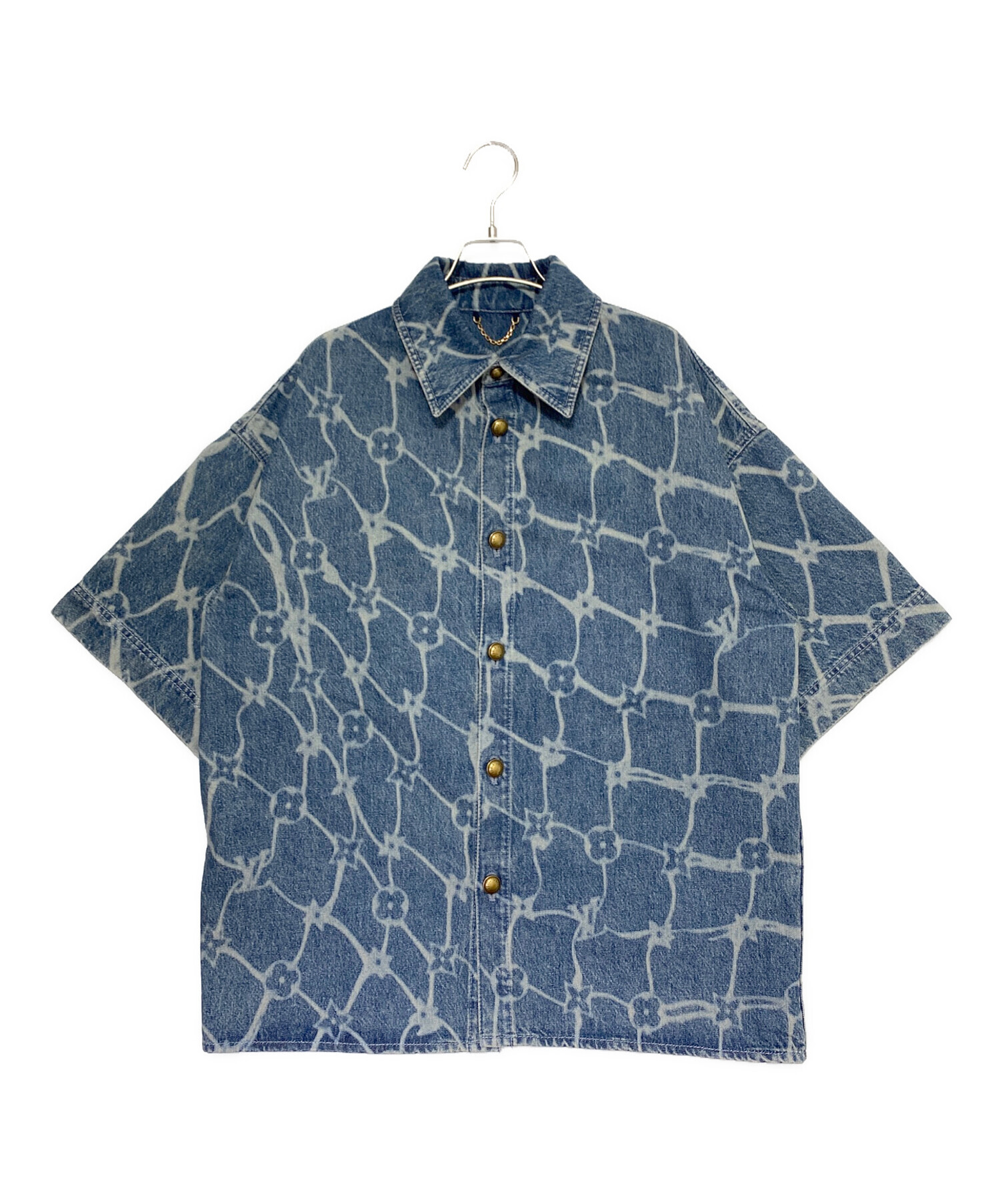 Louis Vuitton モノグラムスリーブショートシャツ 中古・古着通販】LOUIS VUITTON (ルイ ヴィトン) モノグラムプリント