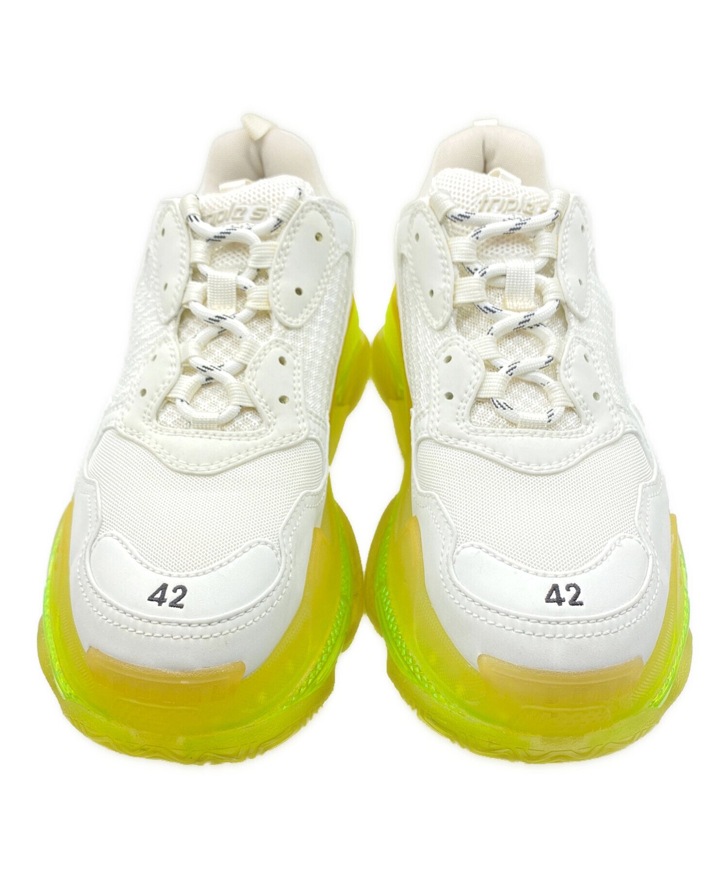 中古・古着通販】BALENCIAGA (バレンシアガ) Triple S ホワイト 中古・古着通販】BALENCIAGA (バレンシアガ) Triple S ホワイト