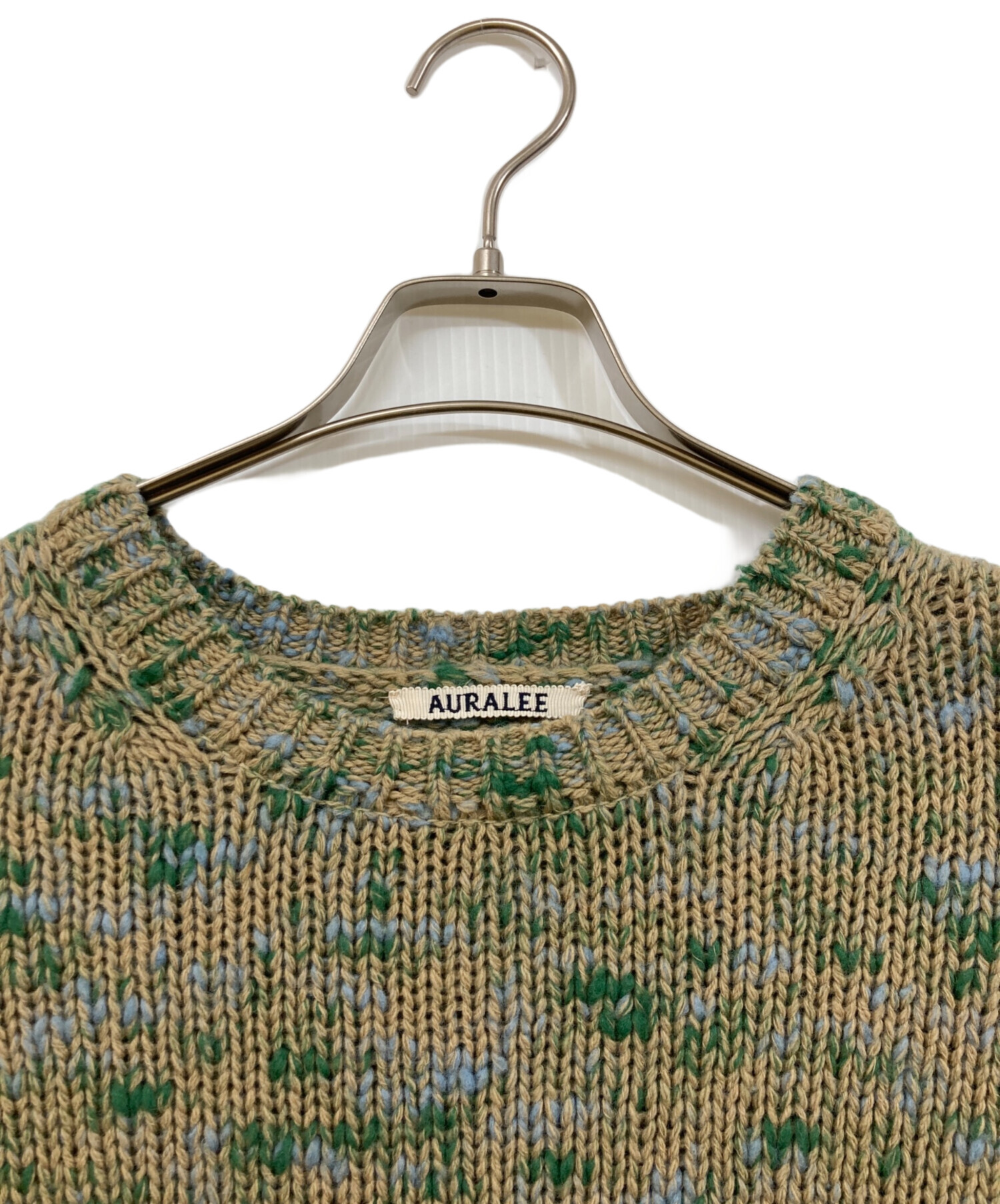 AURALEE WOOL MIX COLOR SLUB YARN KNIT 4 Slub Knit Sweater Auralee