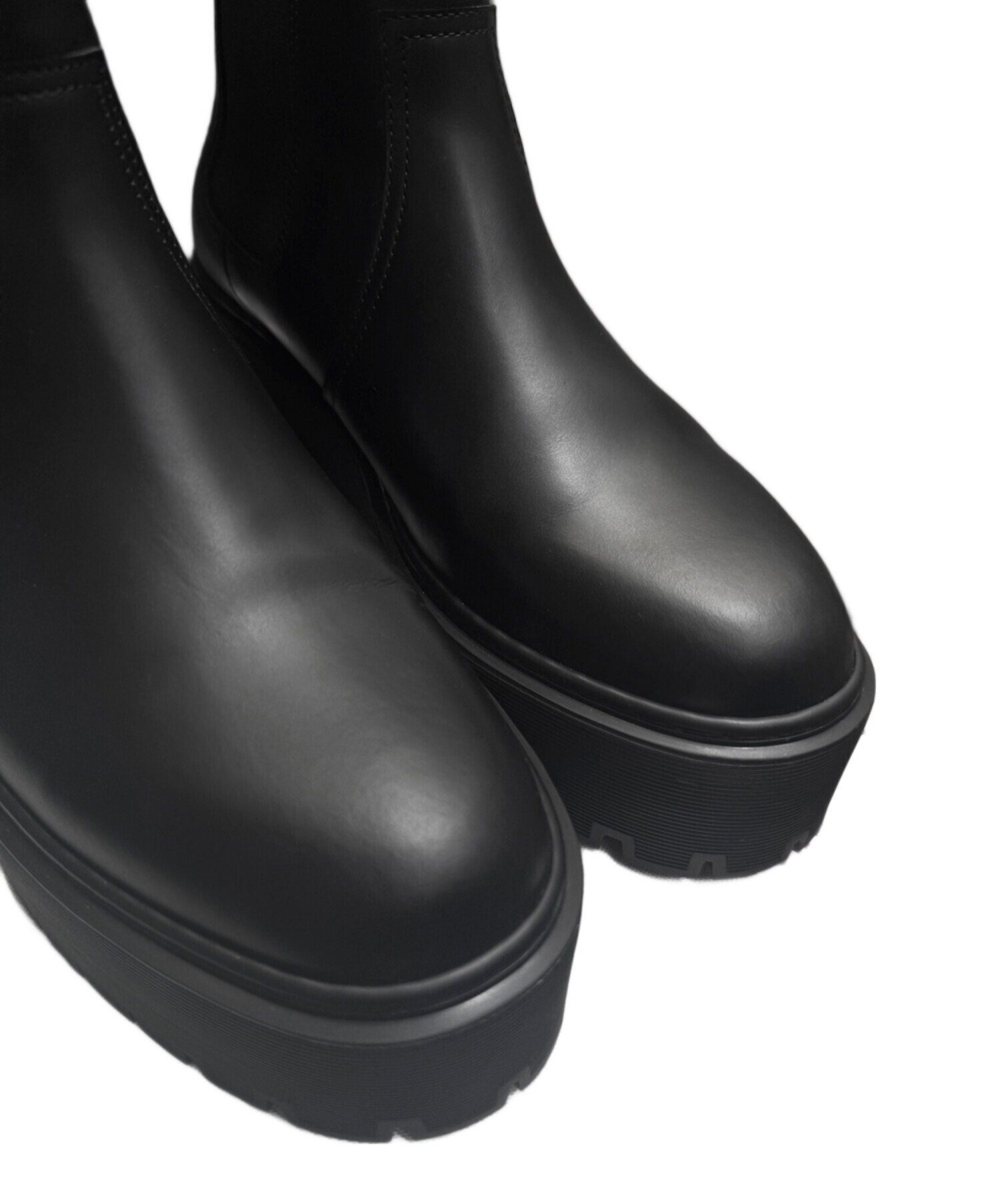 エルメス　サイドゴアブーツ　サイズ39.5 中古・古着通販】HERMES (エルメス) サイドゴアブーツ ブラック サイズ