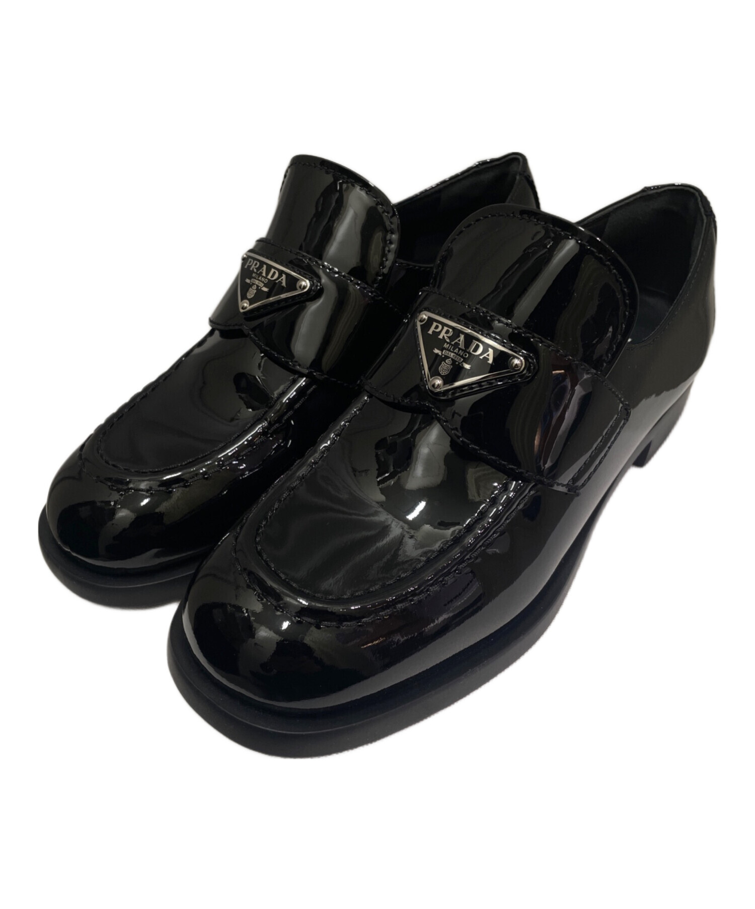 PRADA　エナメル　シューズ　36.5 中古・古着通販】PRADA (プラダ) エナメルパンプス ブラック サイズ:36