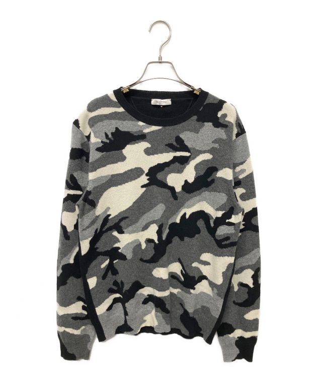 中古・古着通販】VALENTINO (ヴァレンティノ) カモフラ ニット プル 