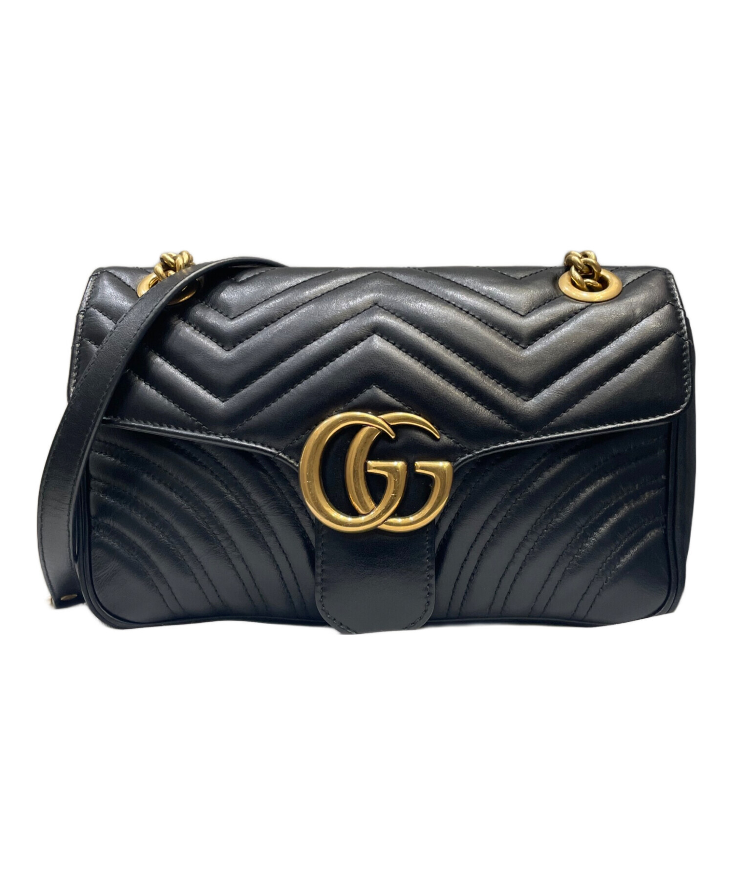 GUCCI マーモント　キルティング　ブラック　専用 中古・古着通販】GUCCI (グッチ) GGマーモント キルティング スモール