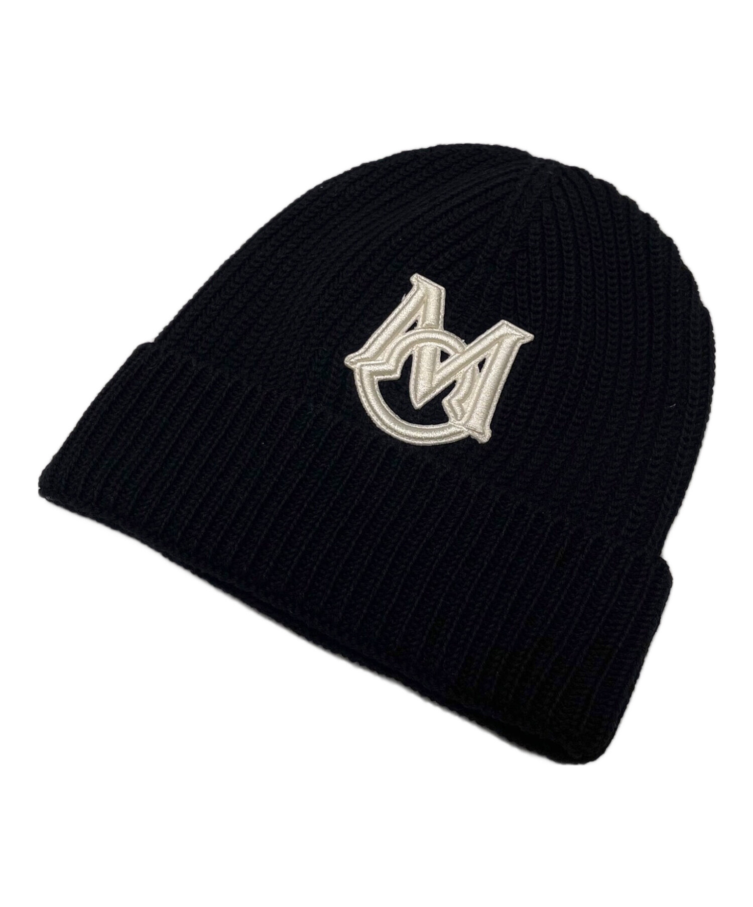 中古・古着通販】MONCLER (モンクレール) ニット帽 ブラック サイズ 