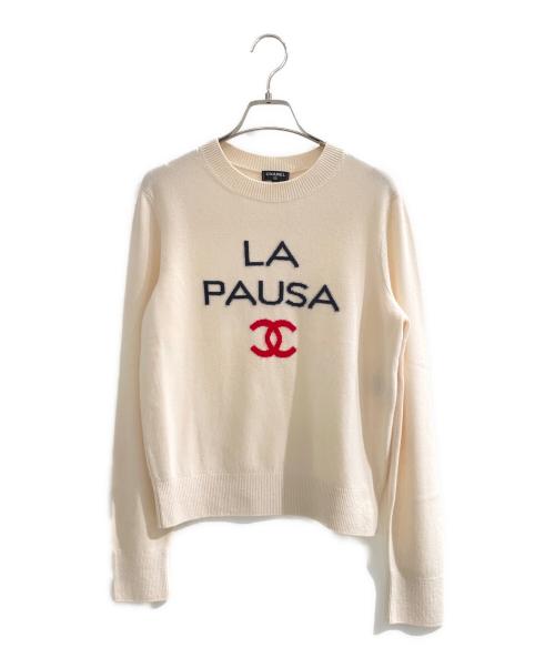 CHANEL(シャネル) 長袖シャツブラウス サイズ34 S レディース - P60585 白 LA PAUSA/刺繍/2019年 CHANEL（シャネル） 良品 長袖 ココマーク カメリア刺繍 ブラウス