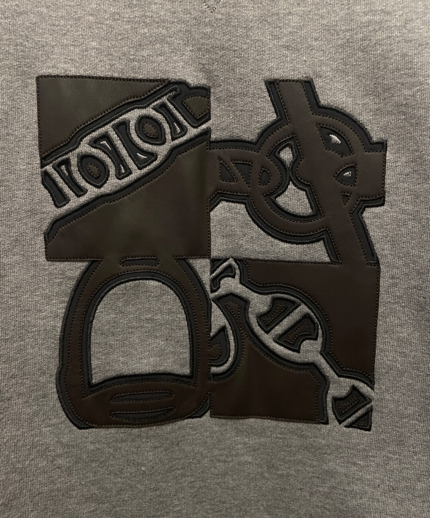 中古・古着通販】HERMES (エルメス) レザーパッチスウェット ライト