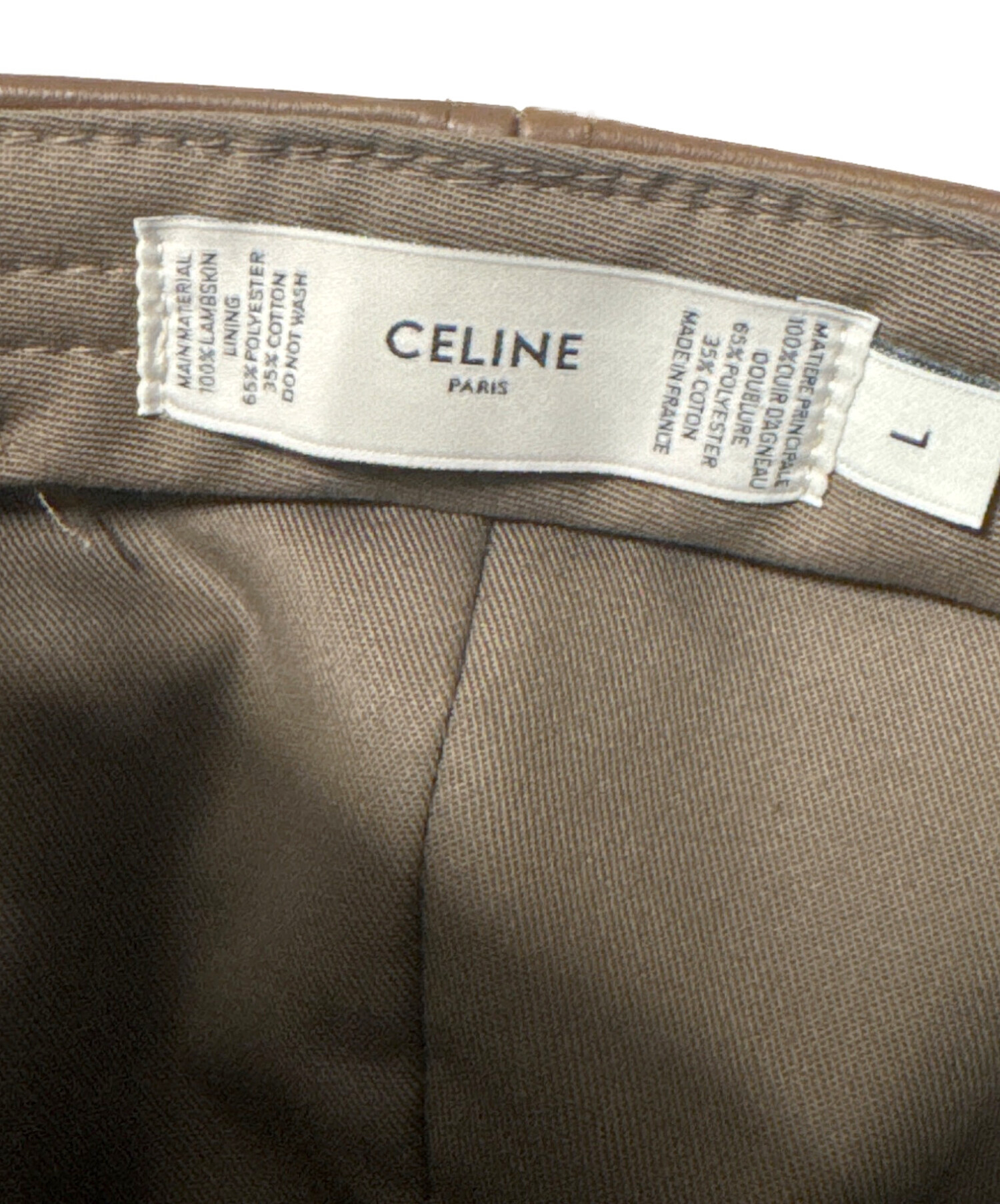 中古・古着通販】CELINE (セリーヌ) ロゴベースボールレザーキャップ